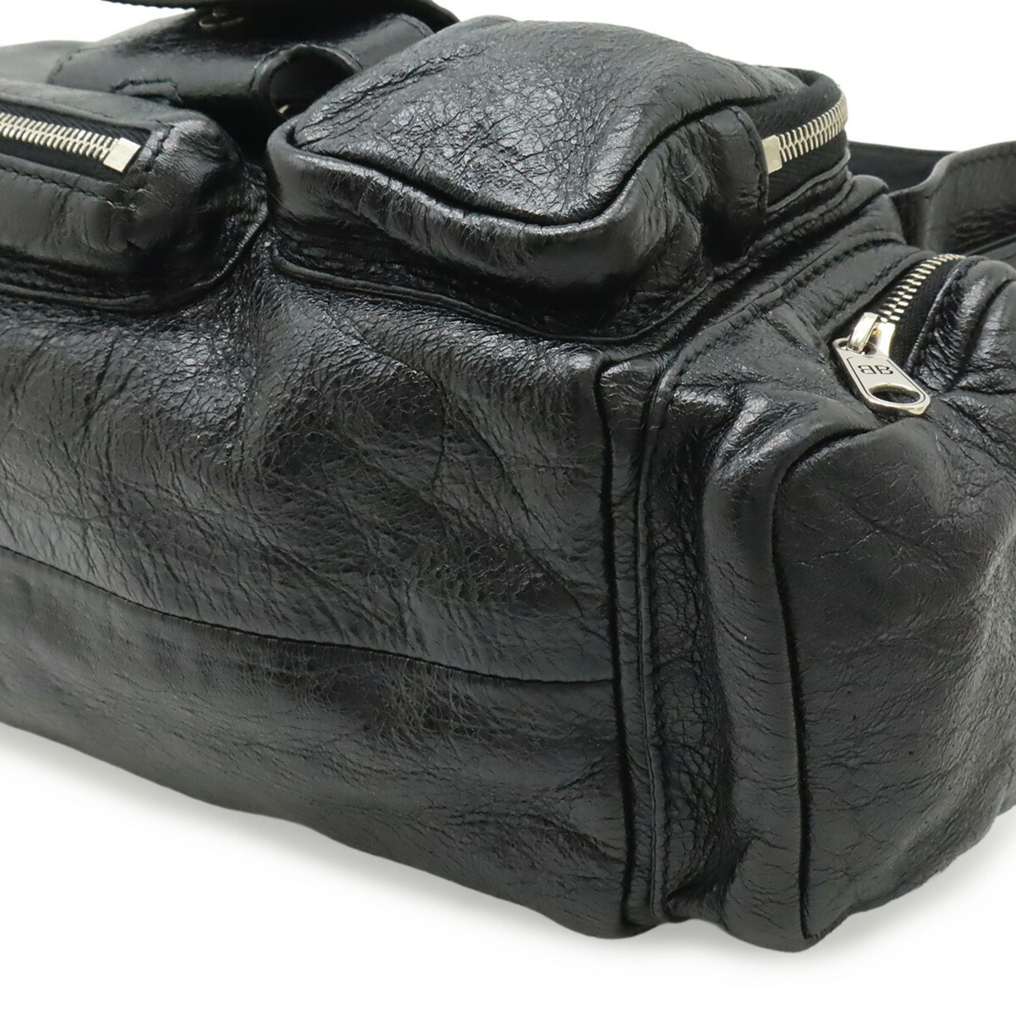 Balenciaga Black Leather Shoulder Bag (Pre-Owned)