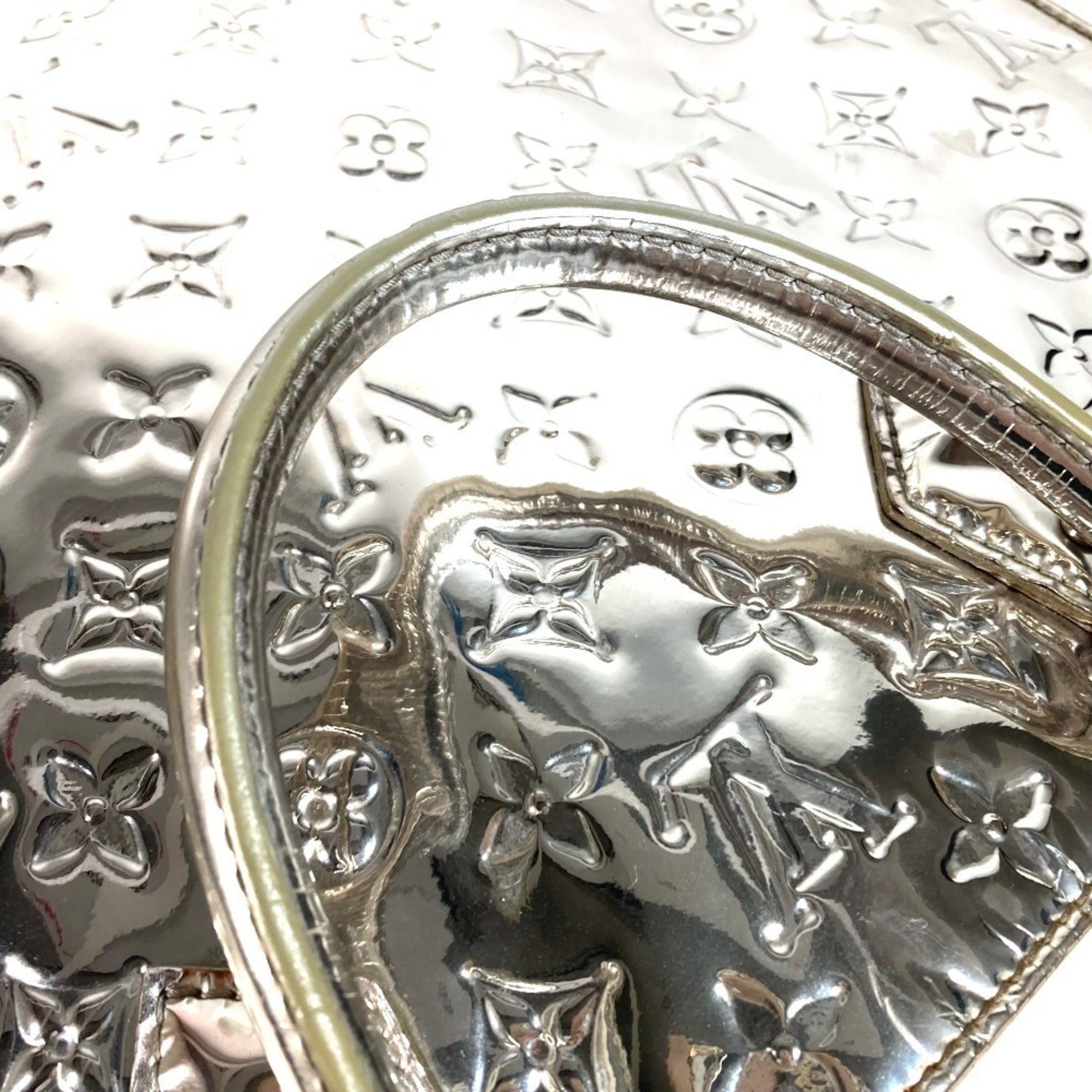 Louis Vuitton Monogram Miroir Argent Silver Leather Handbag Tote Bag (Pre-Owned)