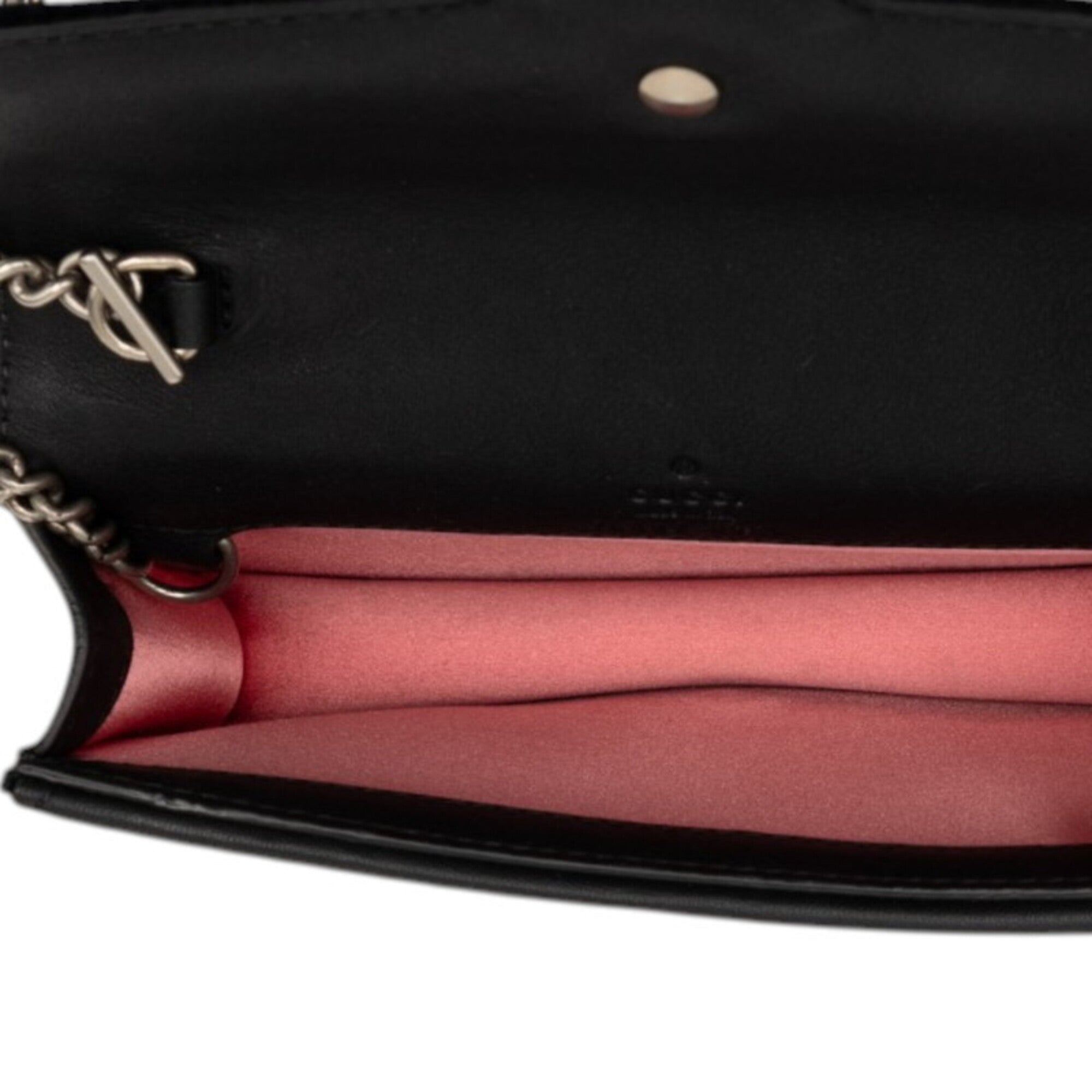 Gucci Black Leather Rhinestone Shoulder Bag (Pre-Owned)