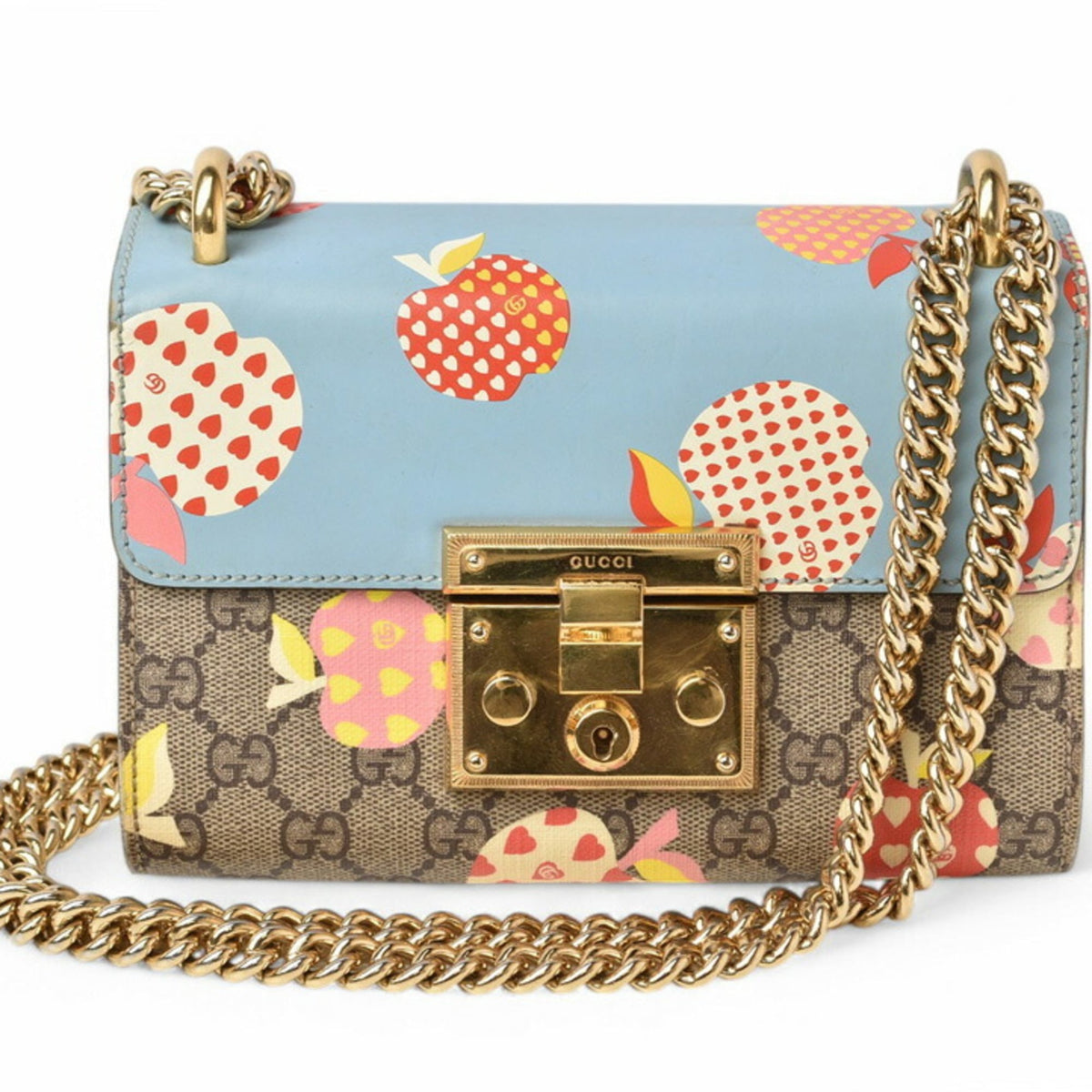 Gucci Beige Blue Brown Gg Supreme Shoulder Bag (Pre-Owned)