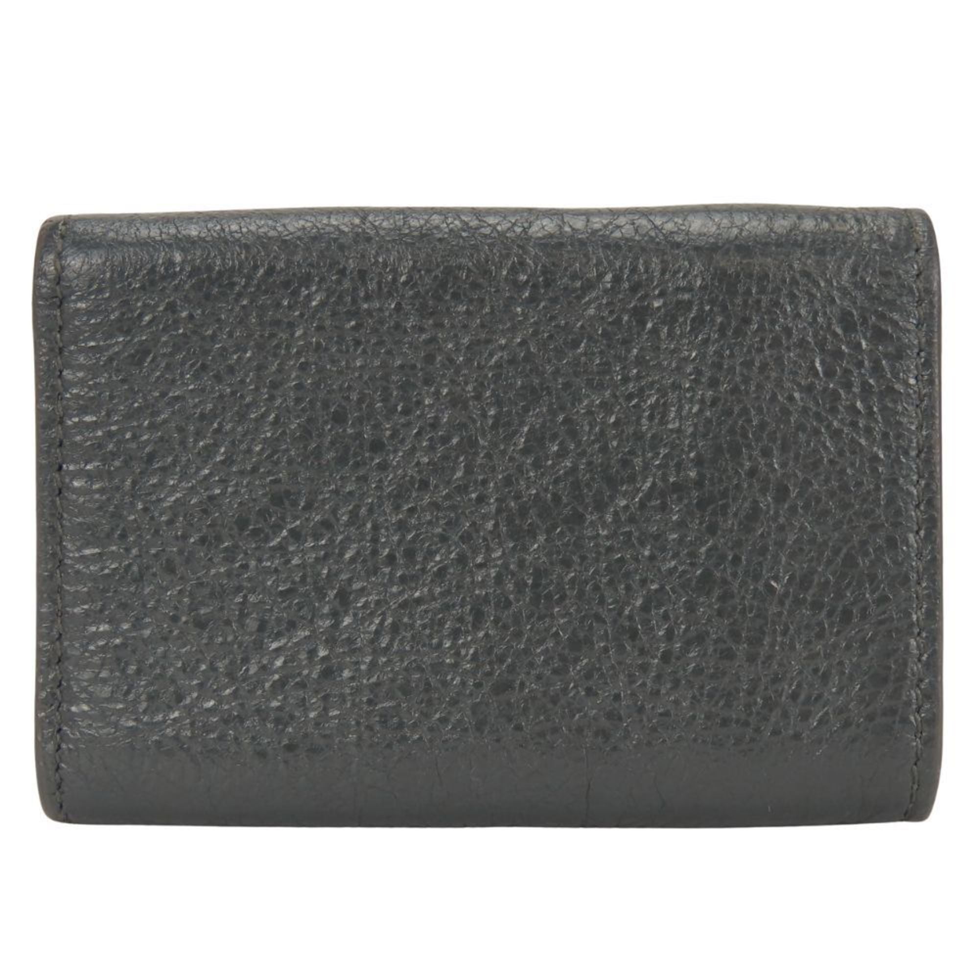Balenciaga Gray Leather Wallet (Tri-Fold) (Pre-Owned)