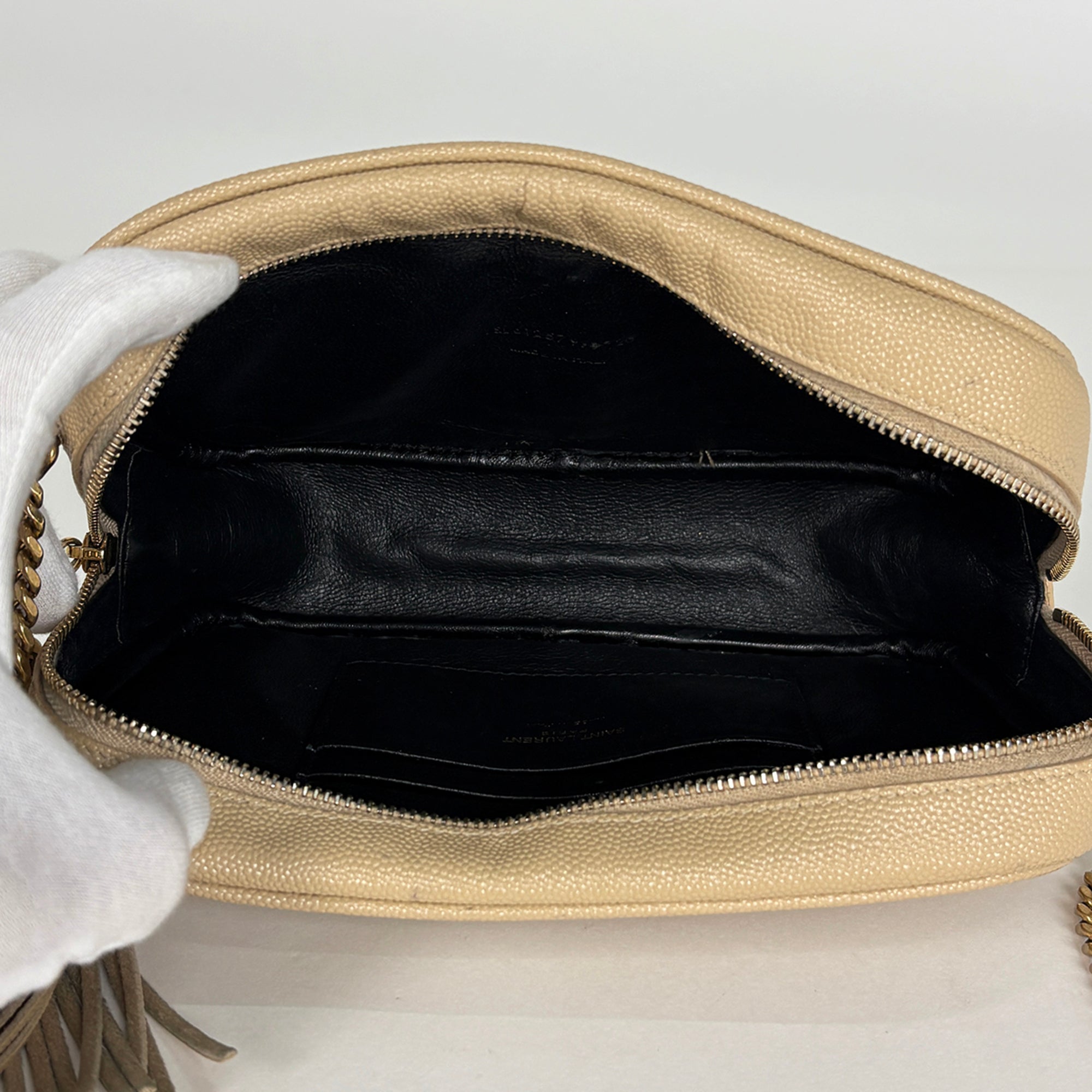 Saint Laurent Beige Leather Shoulder Bag (Pre-Owned)