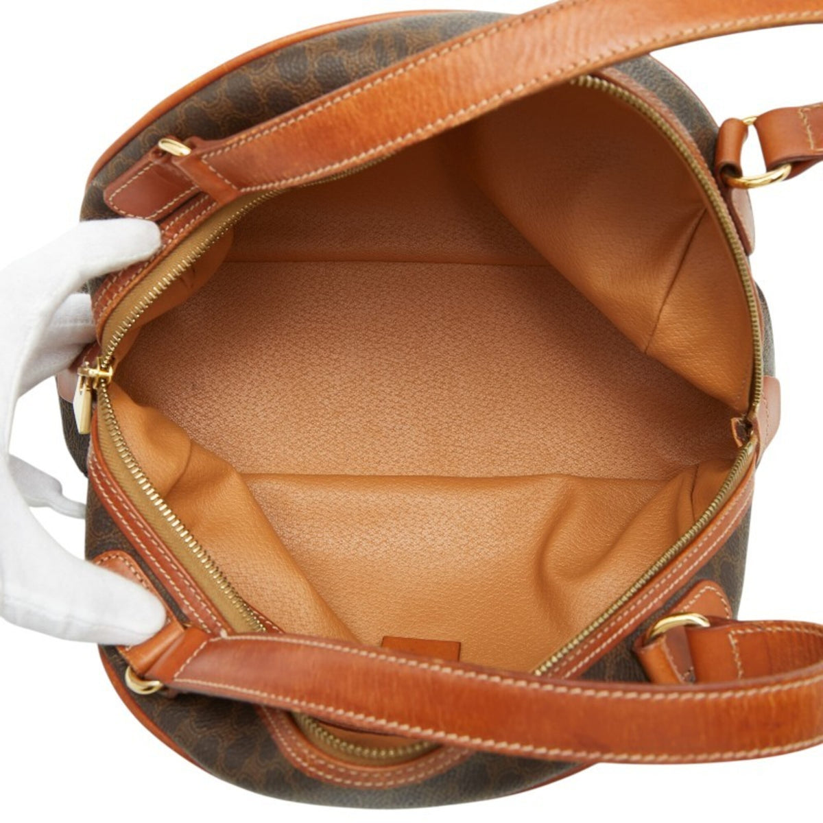 Celine Macadam Brown Pvc Leather Handbag (Pre-Owned)