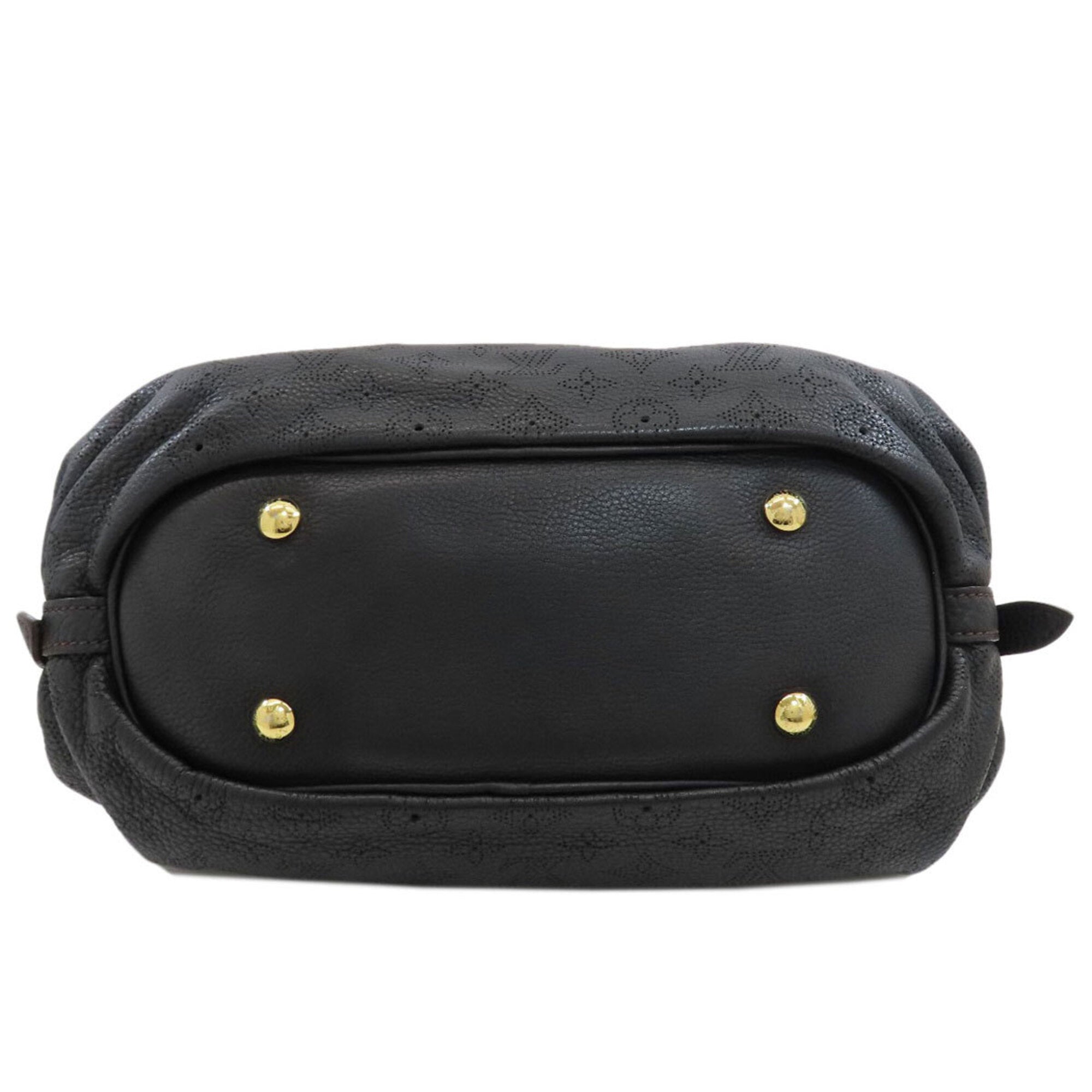 Louis Vuitton Mahina Black Mahina Leather Shoulder Bag (Pre-Owned)