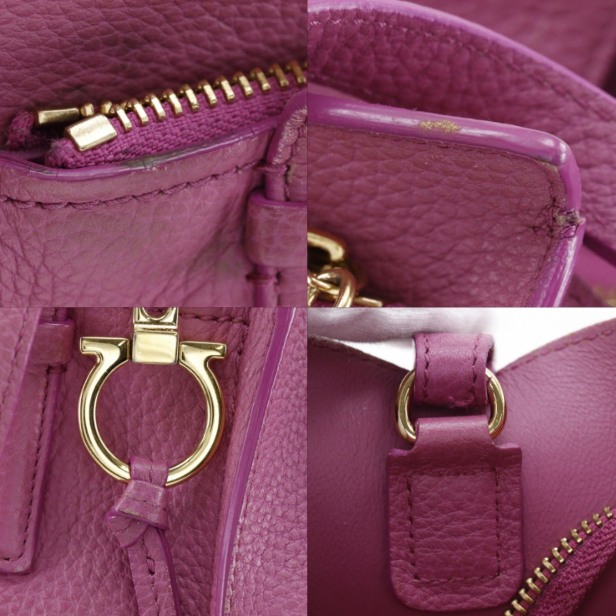 Salvatore Ferragamo Pink Leather Handbag (Pre-Owned)