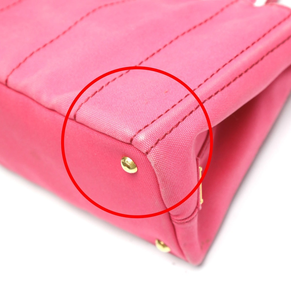 Prada Pink Canvas Tote Bag (Pre-Owned)