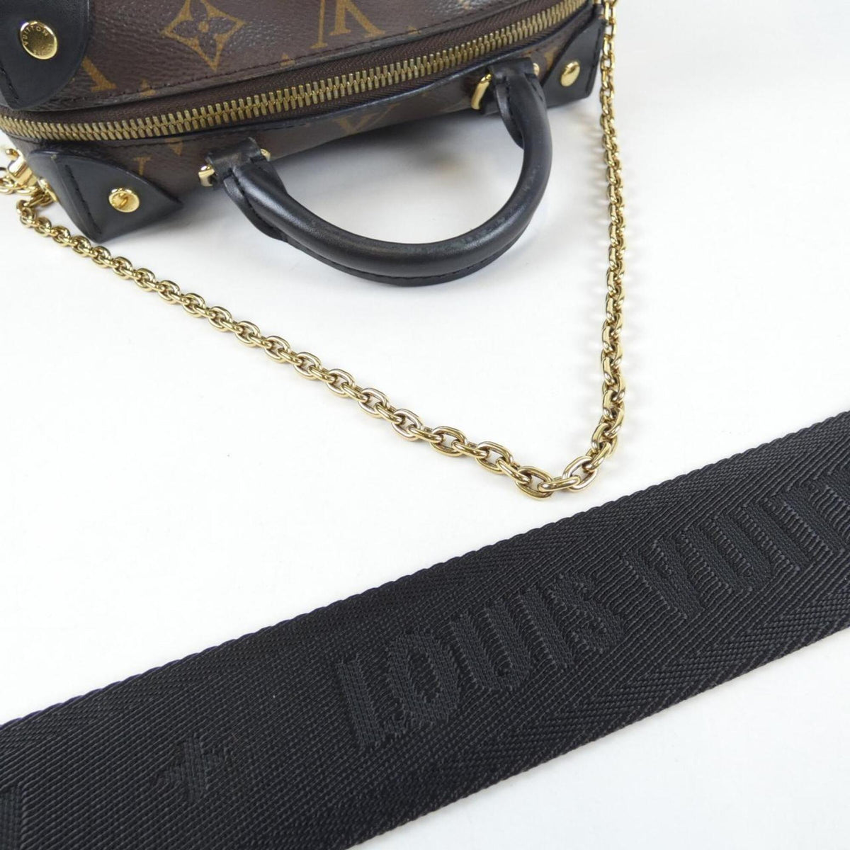 Louis Vuitton Black Marron Coated Canvas Handbag (Pre-Owned)