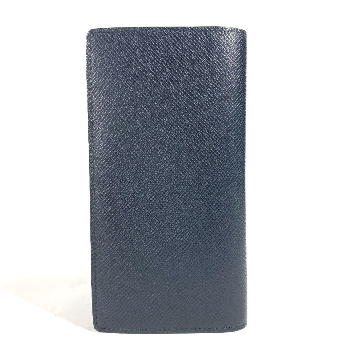 Louis Vuitton Navy Blue Taiga Leather Long Wallet (Bi-Fold) (Pre-Owned)