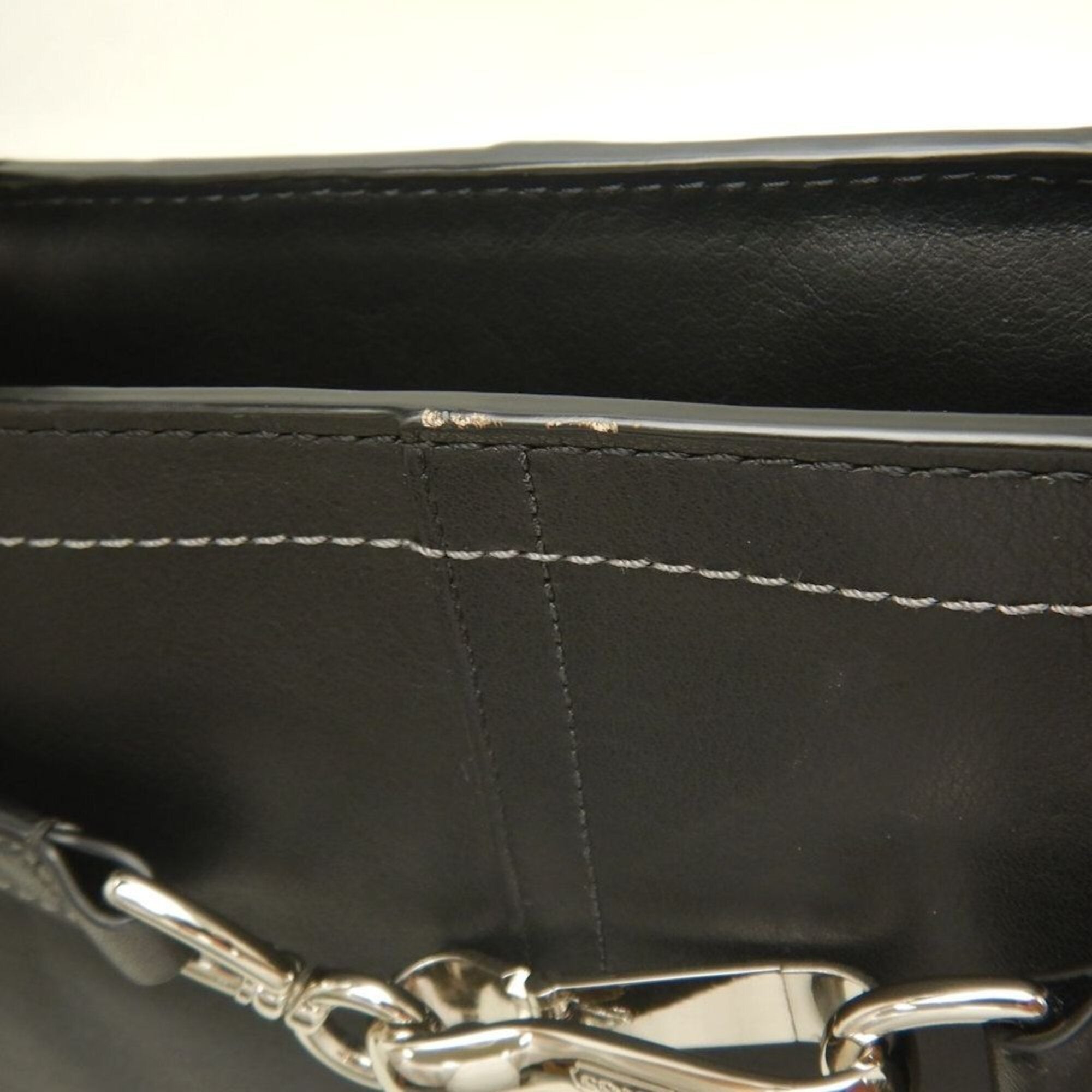 Coach Black Leather Tote Bag (Pre-Owned)