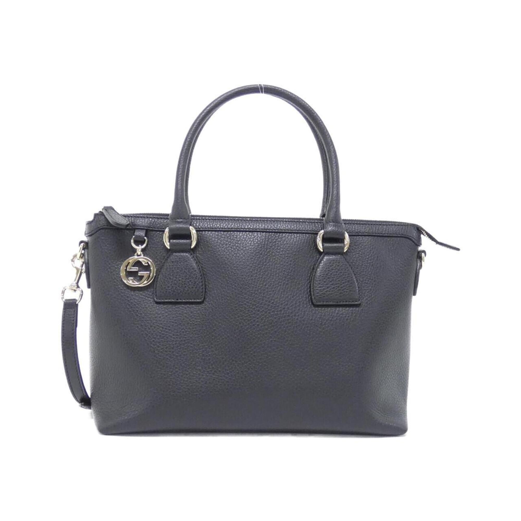 Gucci Black Leather Handbag (Pre-Owned)