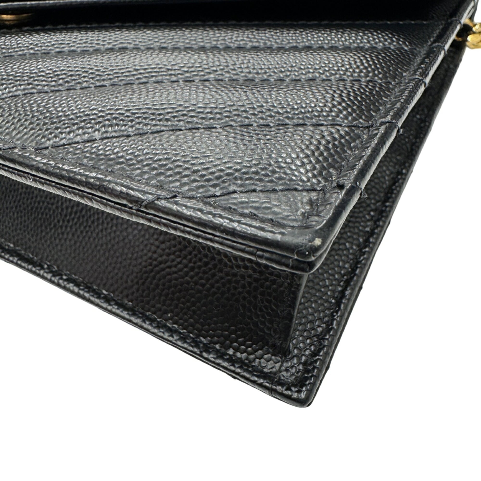 Saint Laurent Black Chain/Shoulder Wallet (Pre-Owned)