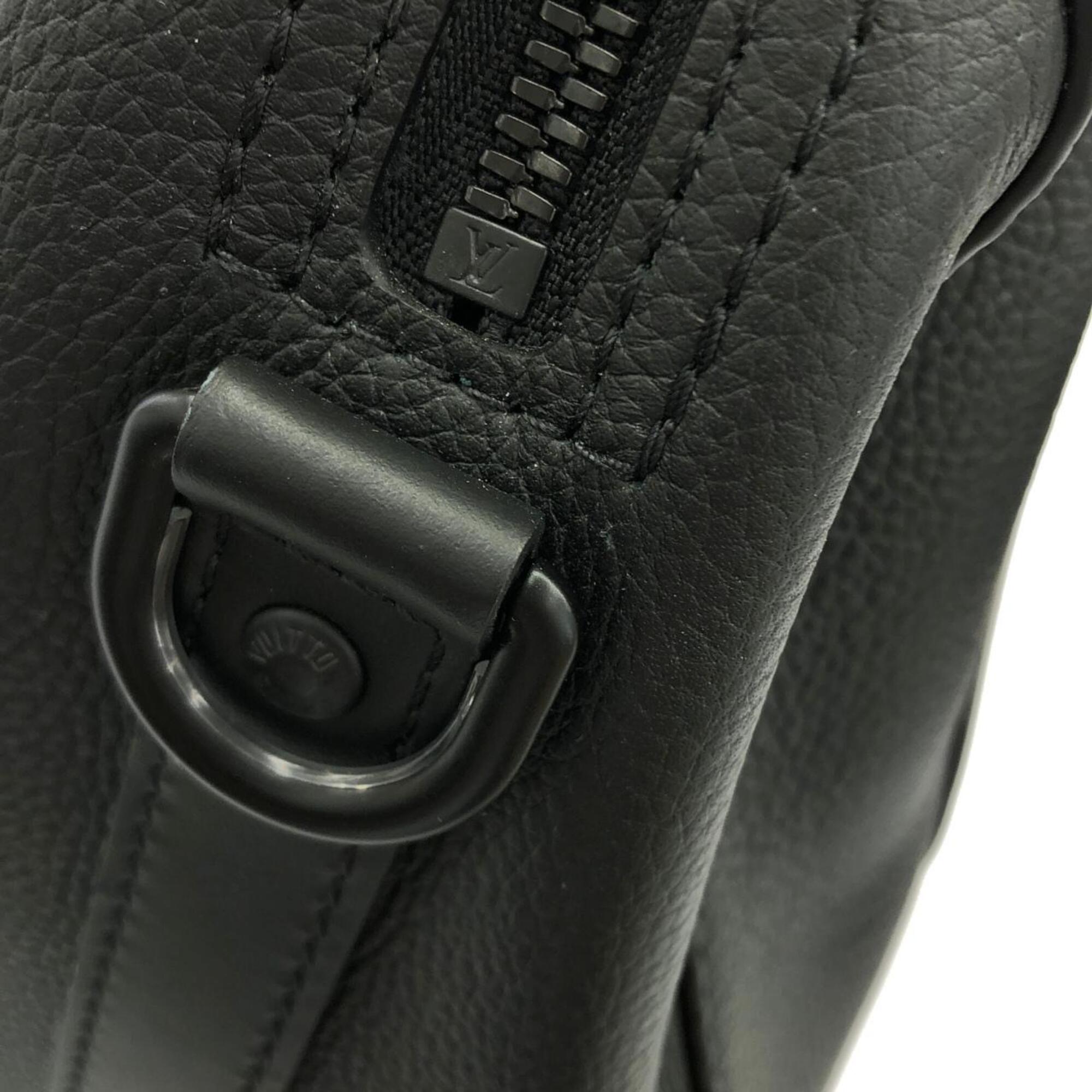 Louis Vuitton Damier Black Leather Shoulder Bag (Pre-Owned)