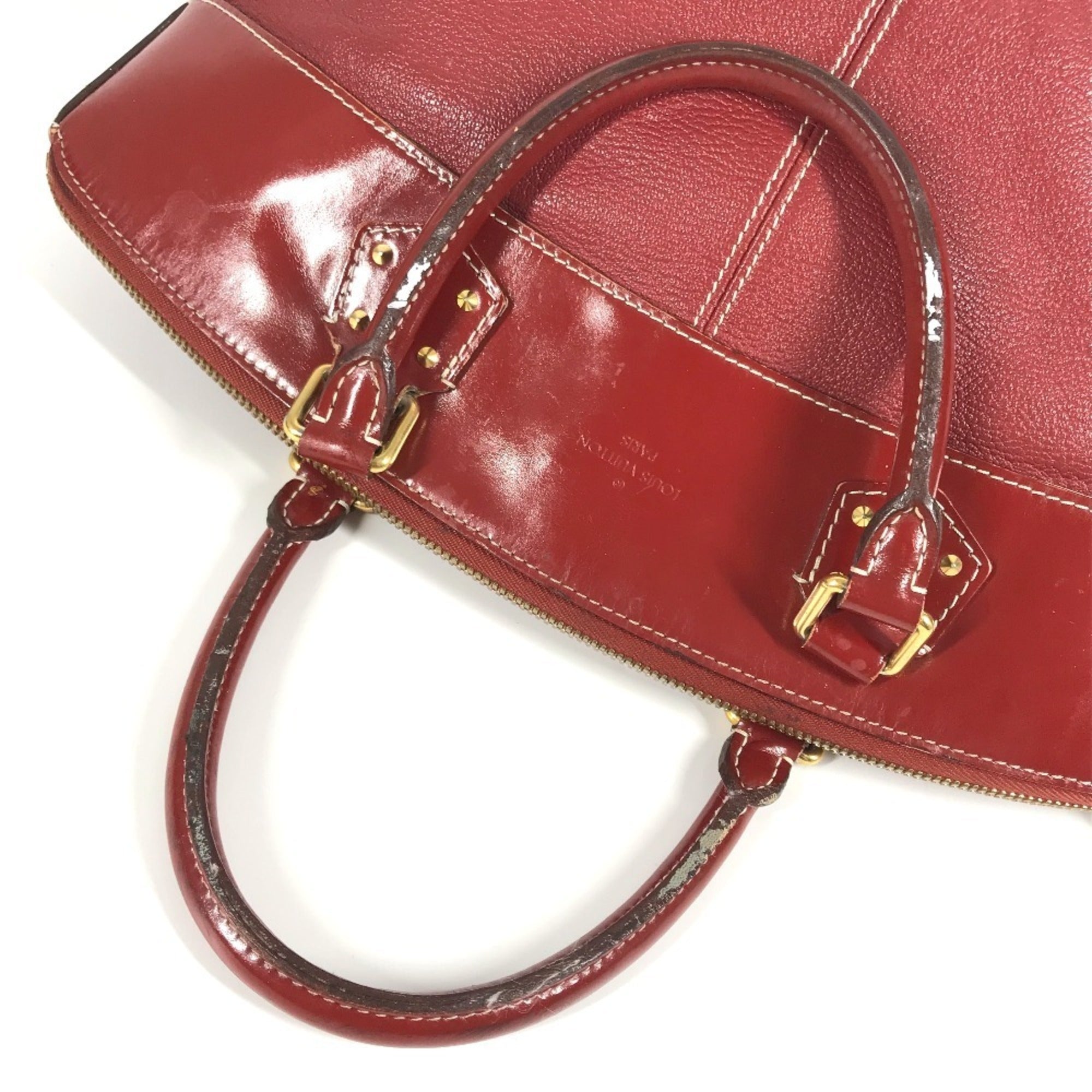 Louis Vuitton Red Color Tanami Suhali Leather Handbag Tote Bag (Pre-Owned)