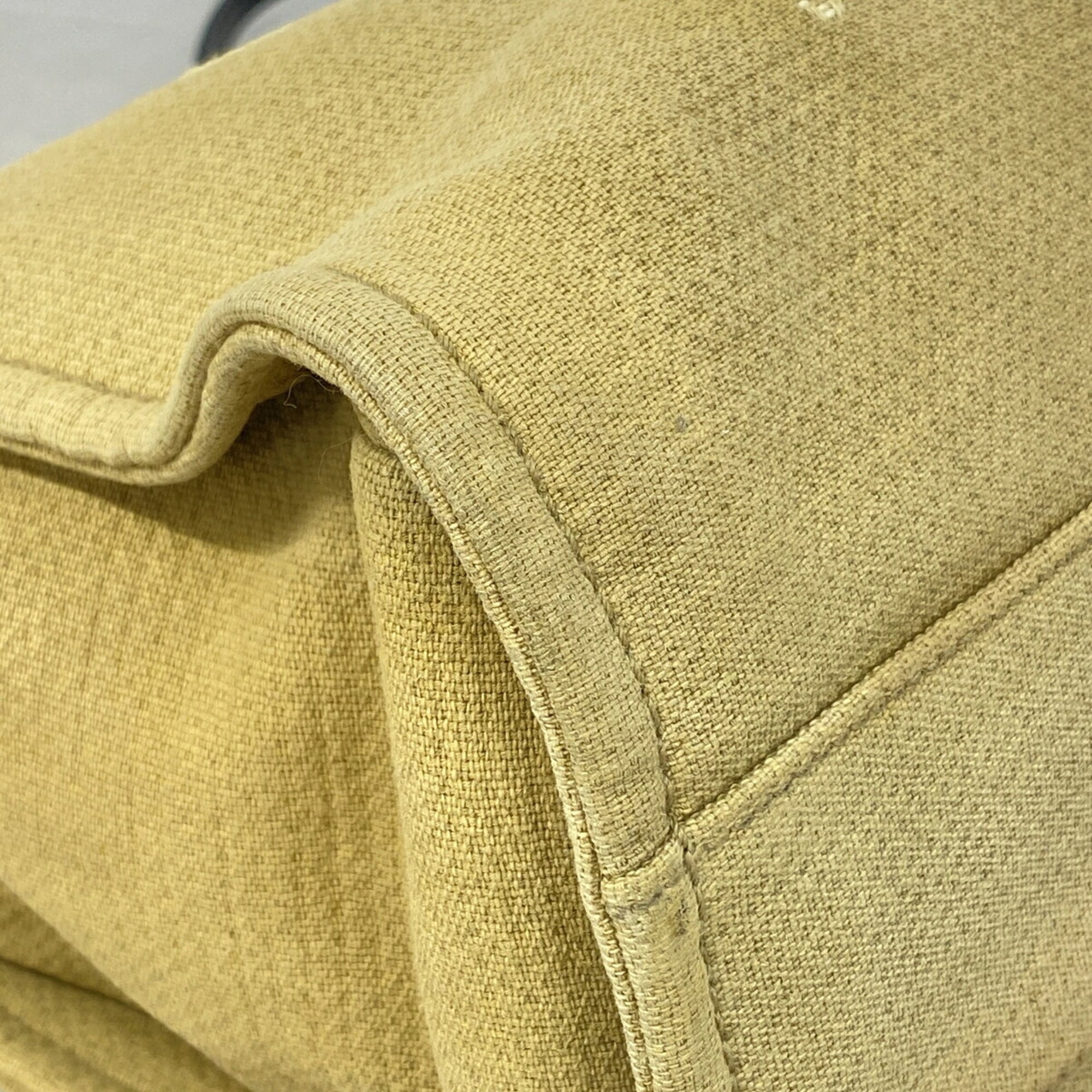 Chanel Beige Black Canvas Tote Bag (Pre-Owned)