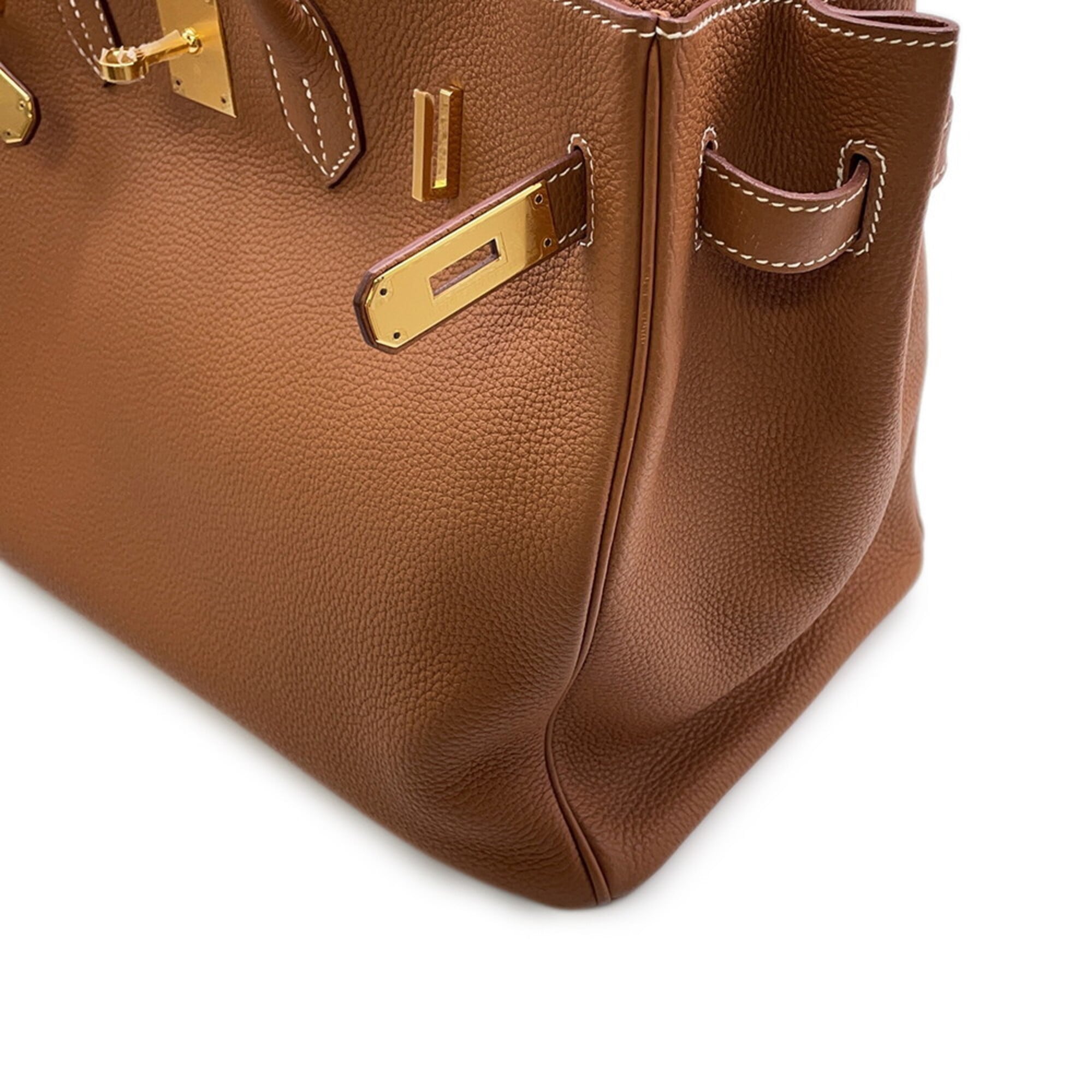 Hermes Birkin Gold Togo Leather Handbag (Pre-Owned)