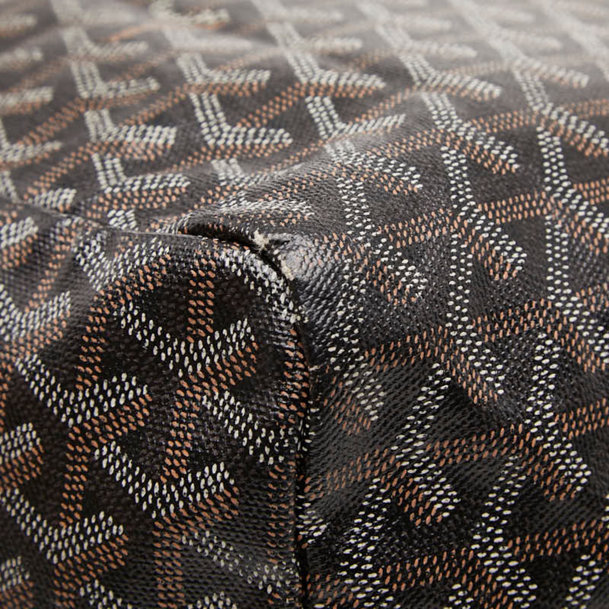 Goyard Black Brown Pvc Leather Pouch Shoulder Bag Tote Bag (Pre-Owned)