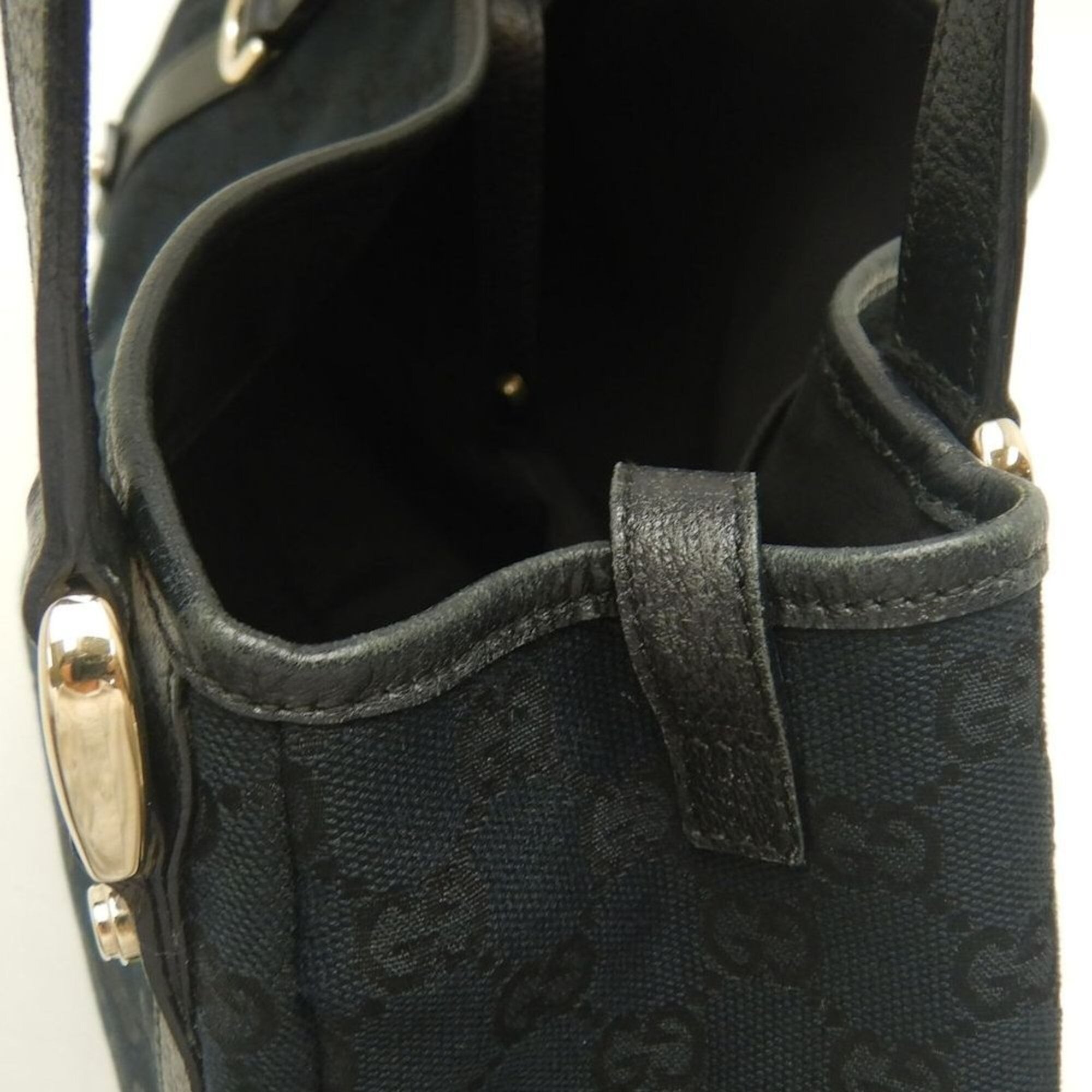 Gucci Black Gg Canvas Tote Bag (Pre-Owned)