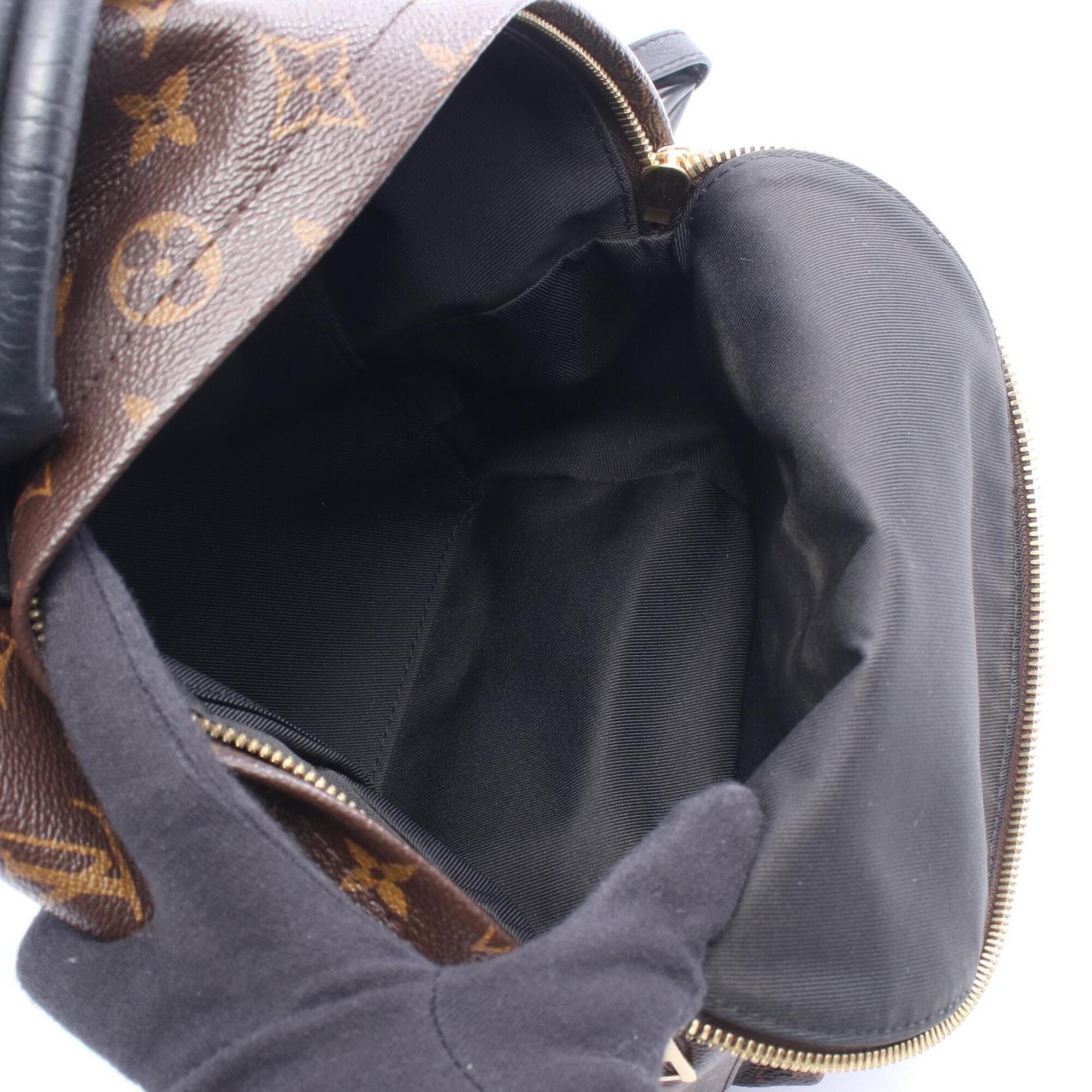 Louis Vuitton Black Brown Monogram Monogram Backpack Handbag (Pre-Owned)