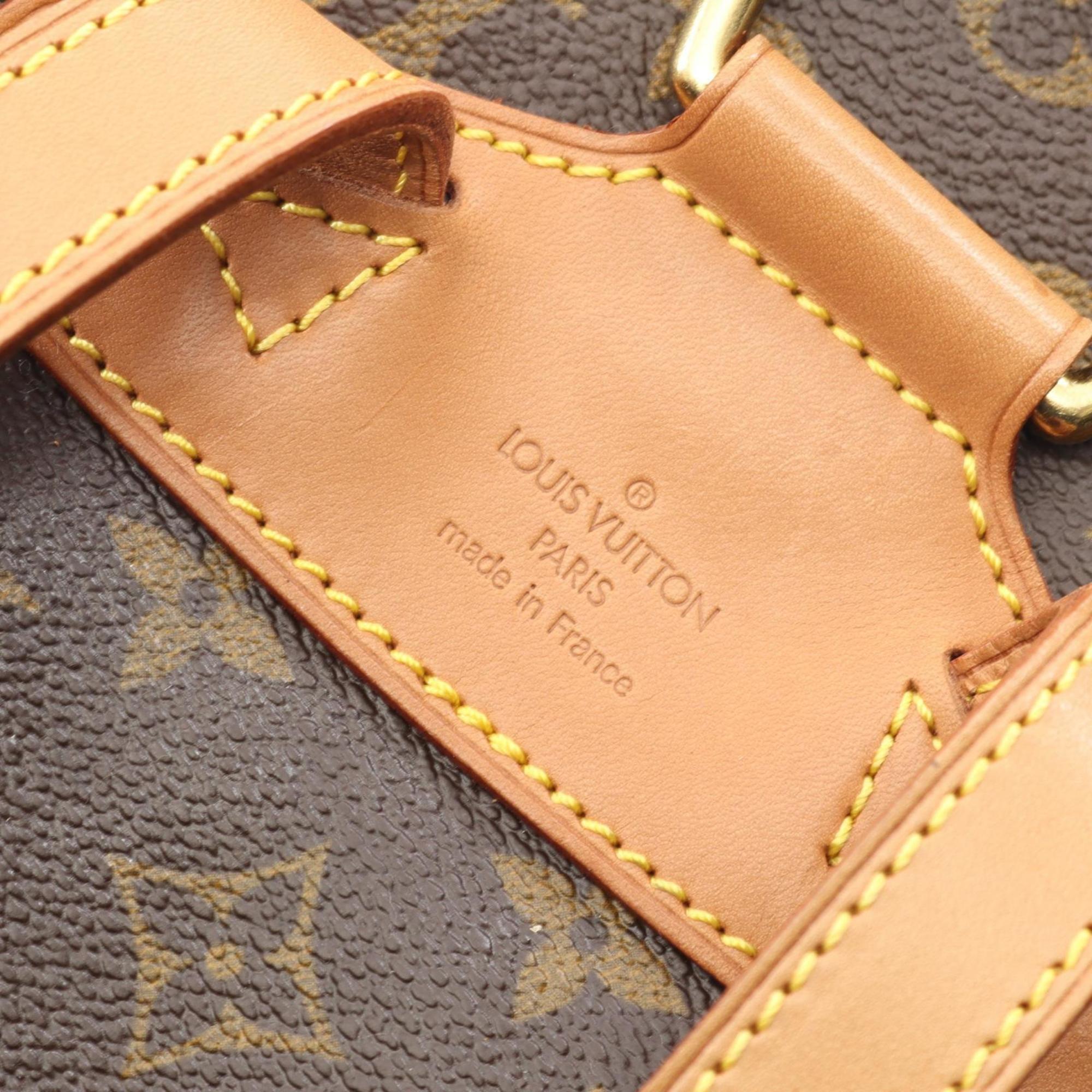 Louis Vuitton Brown Monogram Coated Canvas Leather Backpack Handbag (Pre-Owned)