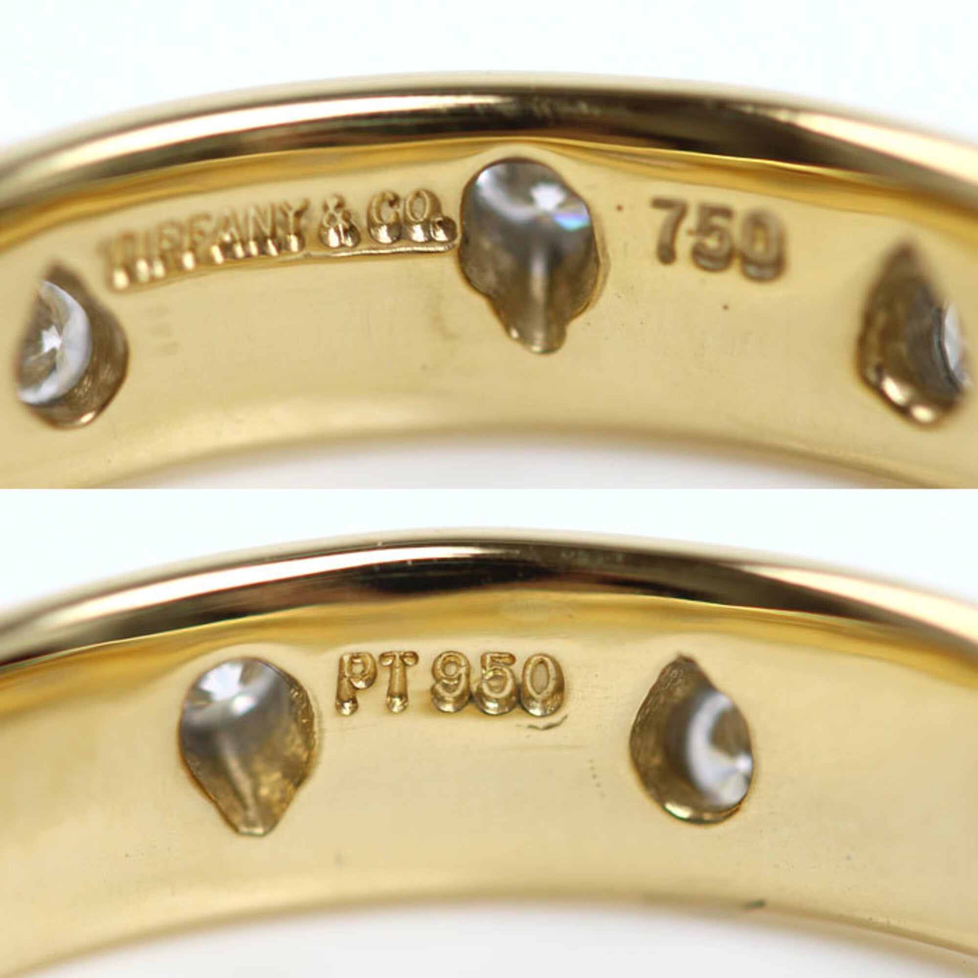 Tiffany Yellow Gold (18K) Platinum 950 Band Ring (Pre-Owned)