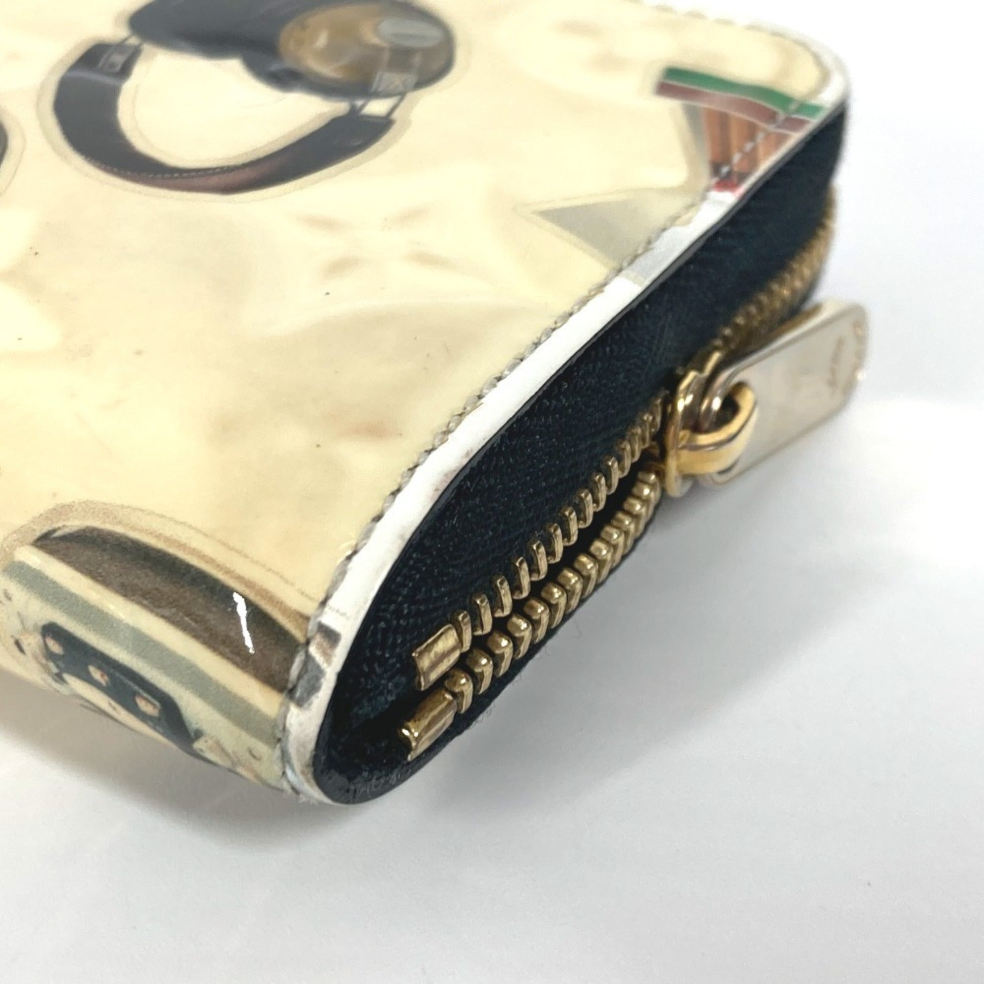 Louis Vuitton Black White Patent Leather Coin Purse/Coin Case (Pre-Owned)