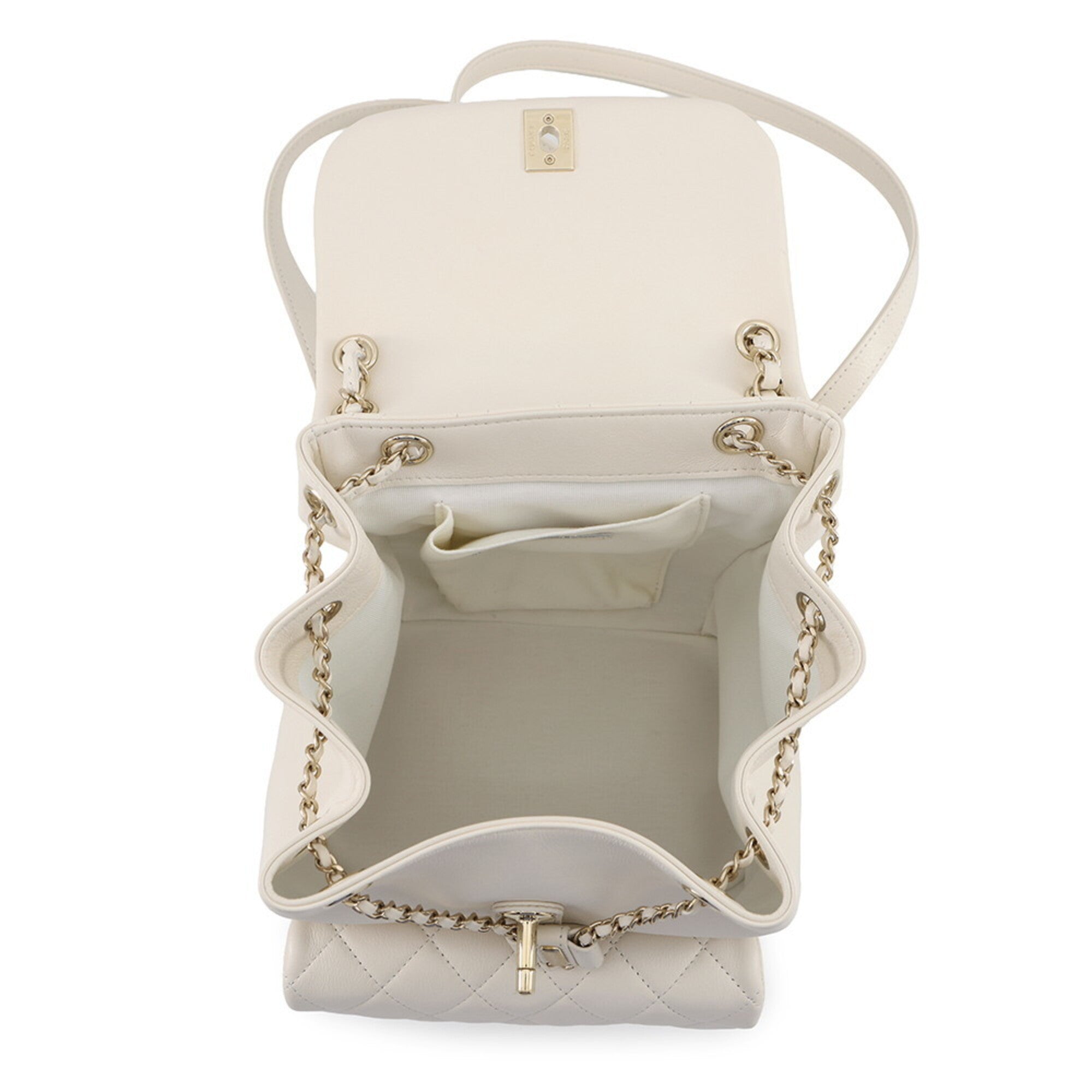 Chanel White Leather Handbag (Pre-Owned)