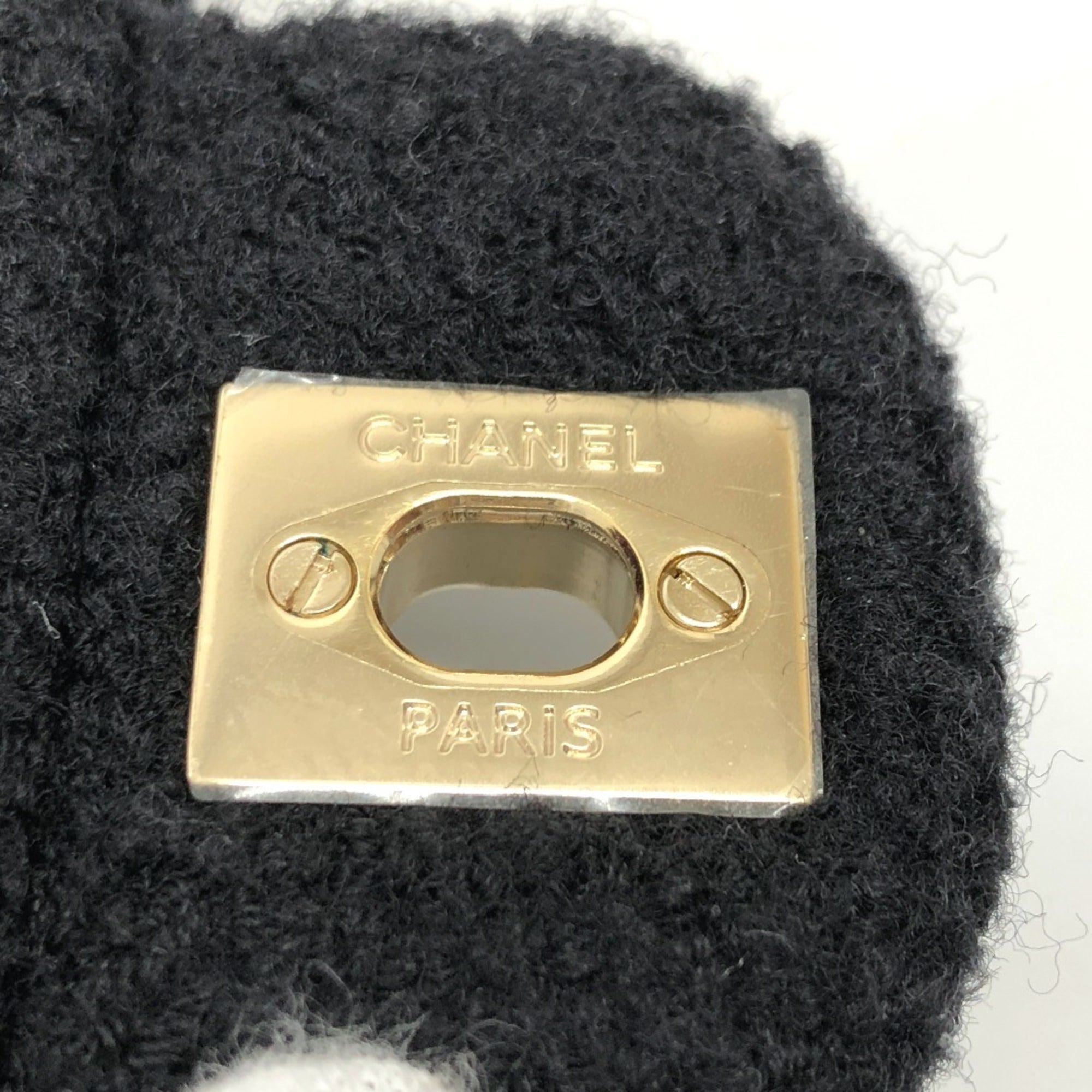 Chanel Black Canvas Shoulder Bag (Pre-Owned)