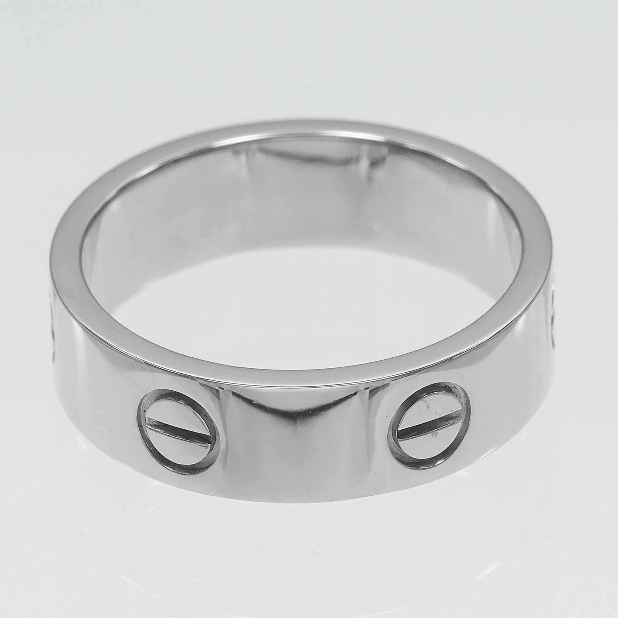 Cartier Love White Gold (18K) Band Ring (Pre-Owned)