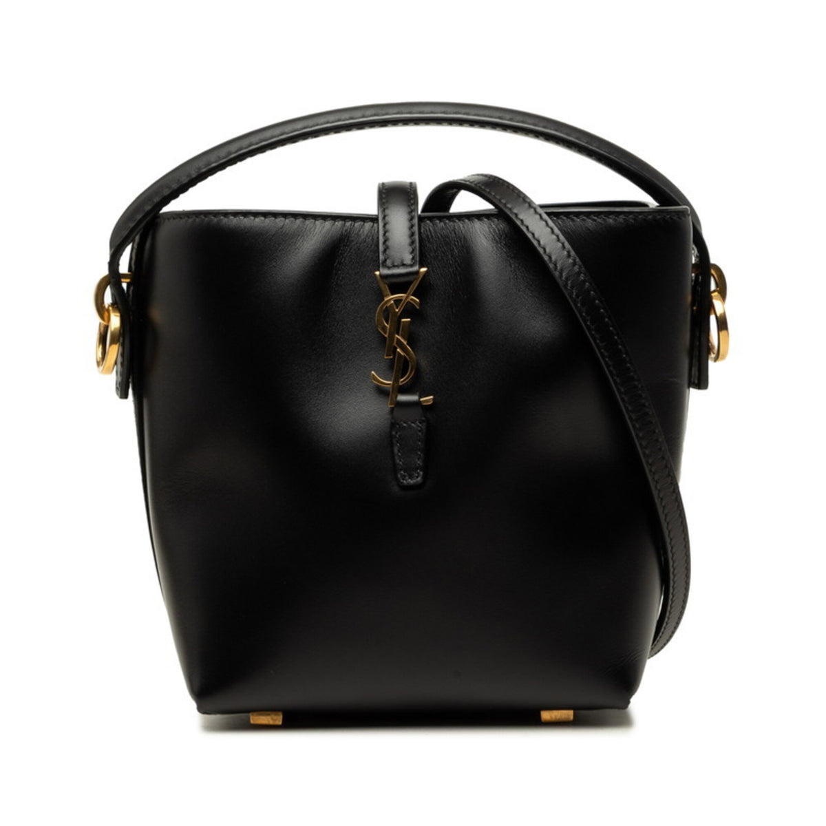 Saint Laurent Black Leather Handbag Shoulder Bag (Pre-Owned)