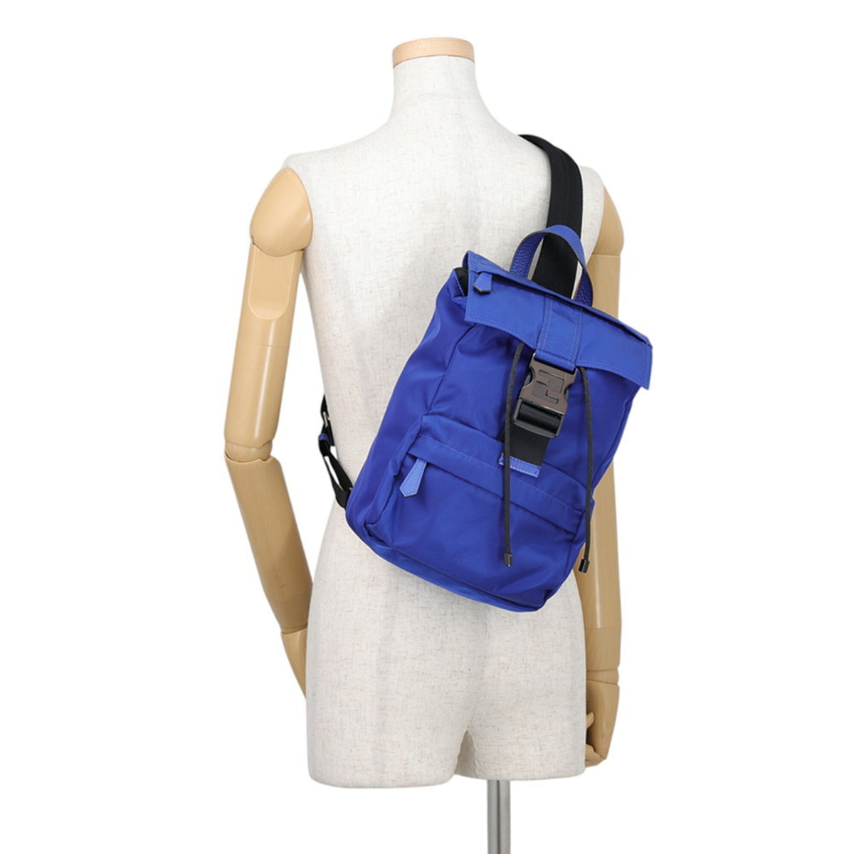 Fendi Black Blue Nylon Sling Bag (Pre-Owned)