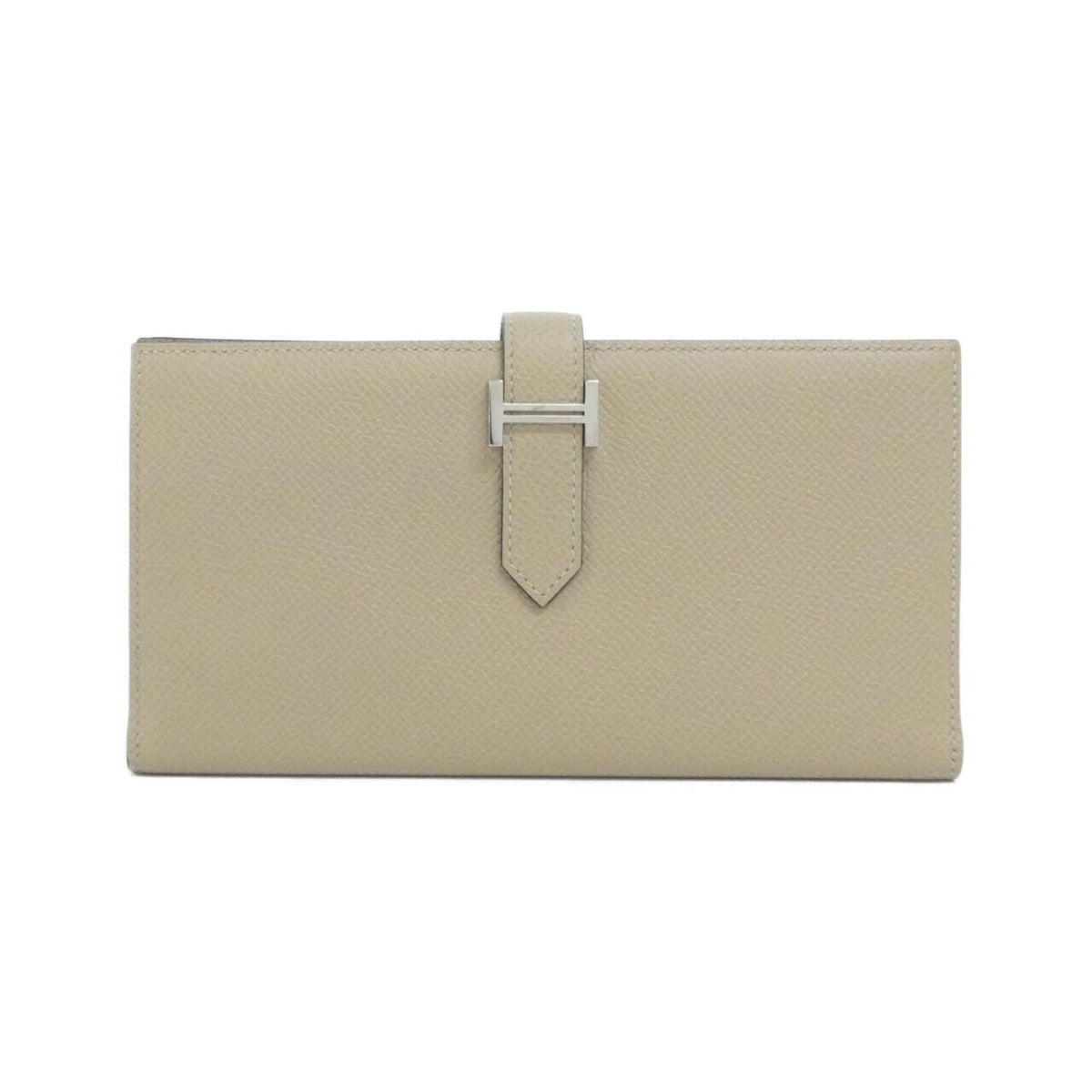 Hermes Beige Epsom Leather Long Wallet (Bi-Fold) (Pre-Owned)
