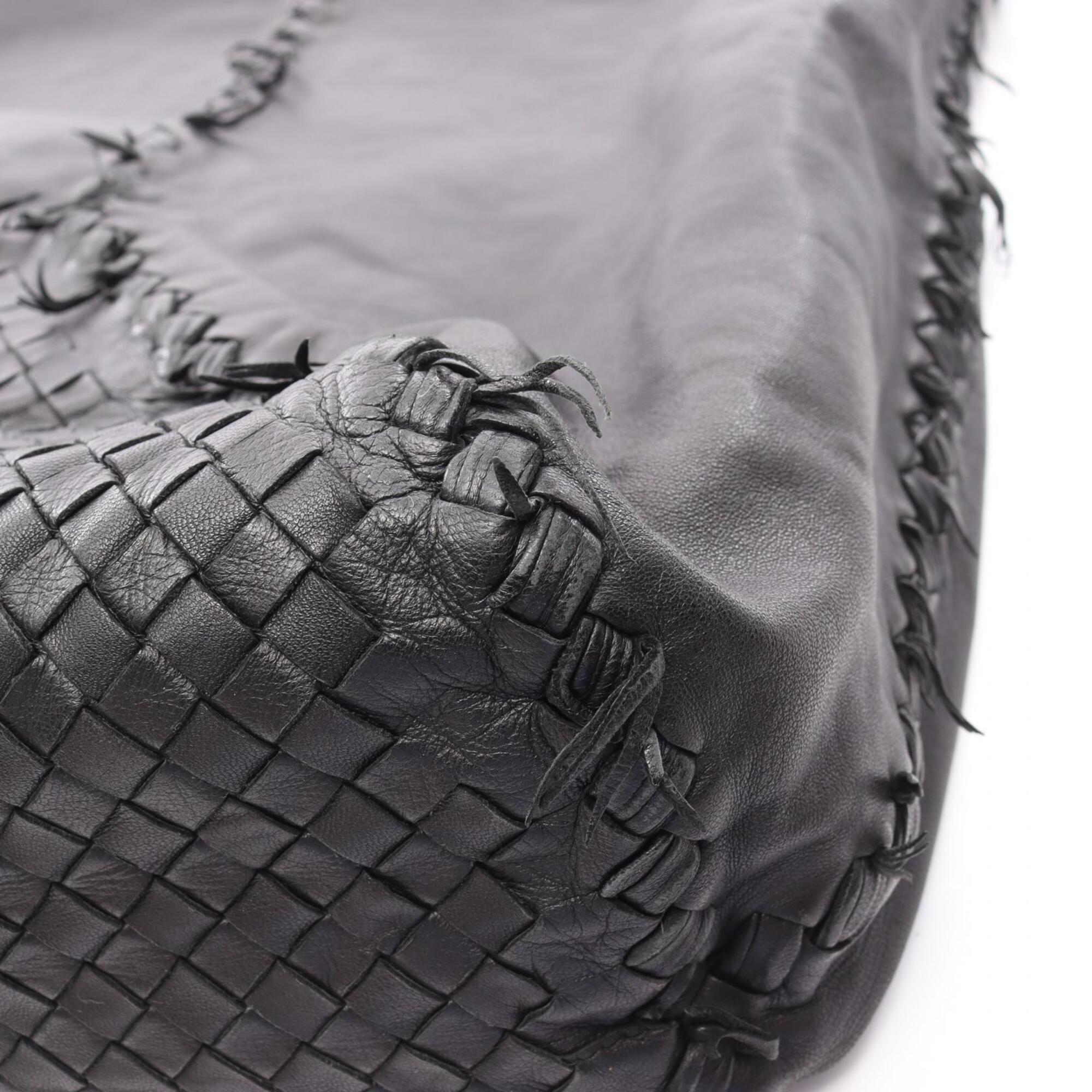 Bottega Veneta Black Intrecciato Handbag Tote Bag (Pre-Owned)