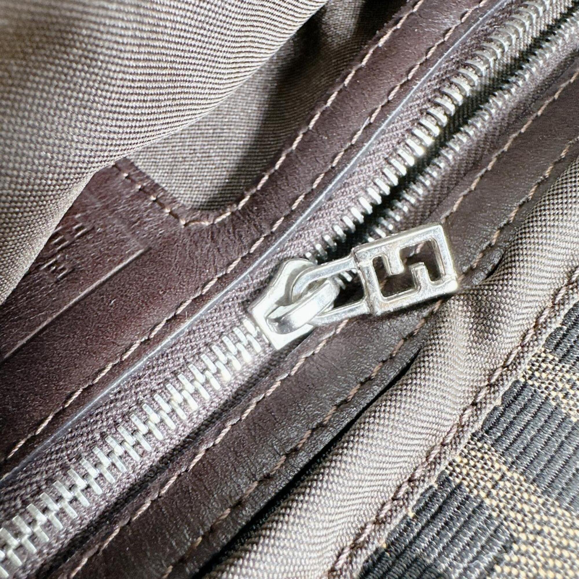 Fendi Brown Zucca Shoulder Bag (Pre-Owned)