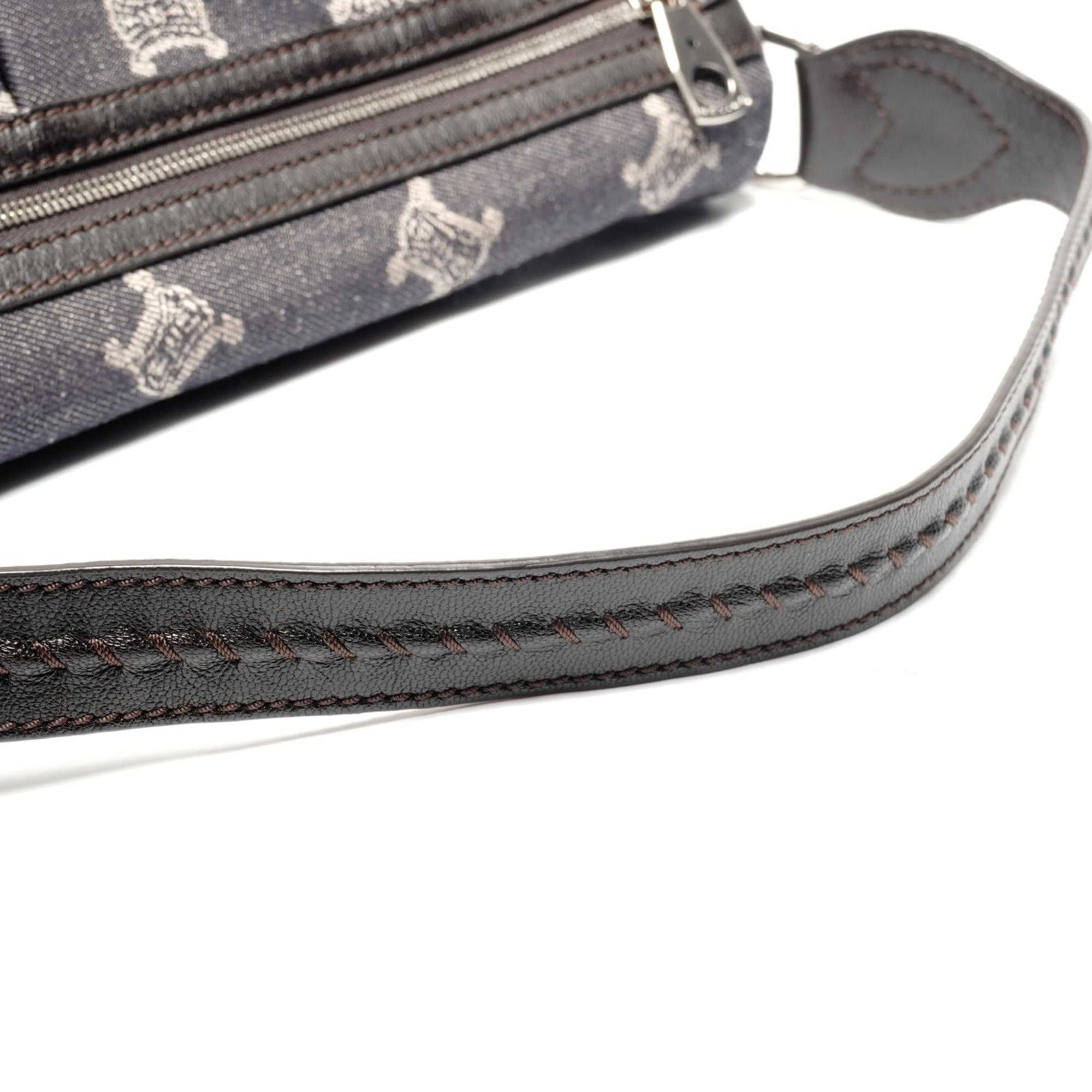 Celine Macadam Navy Denim Shoulder Bag (Pre-Owned)