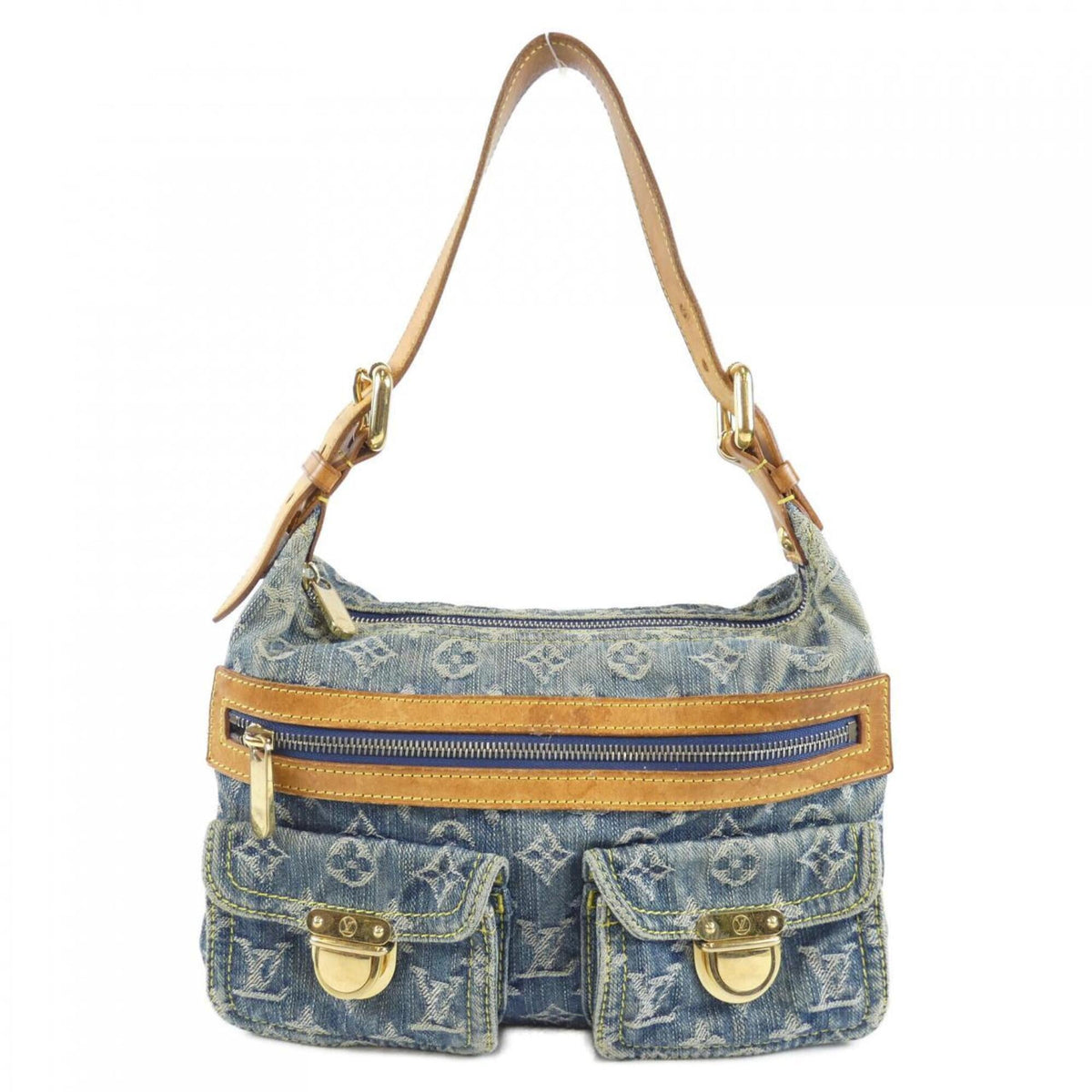 Louis Vuitton Blue Denim Canvas Shoulder Bag (Pre-Owned)