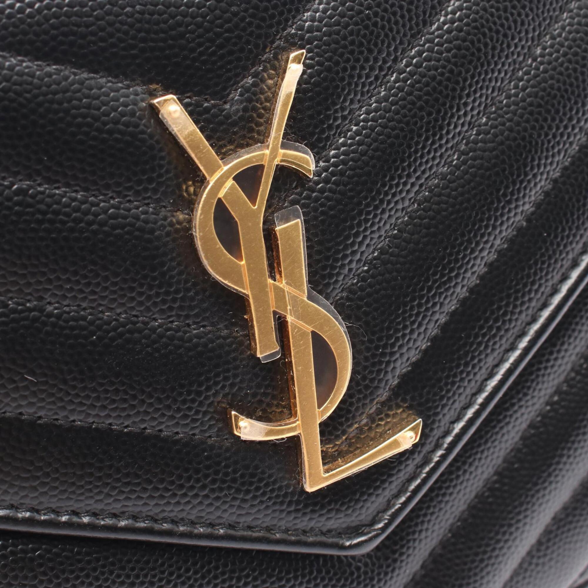 Saint Laurent Black Leather Handbag Shoulder Bag (Pre-Owned)