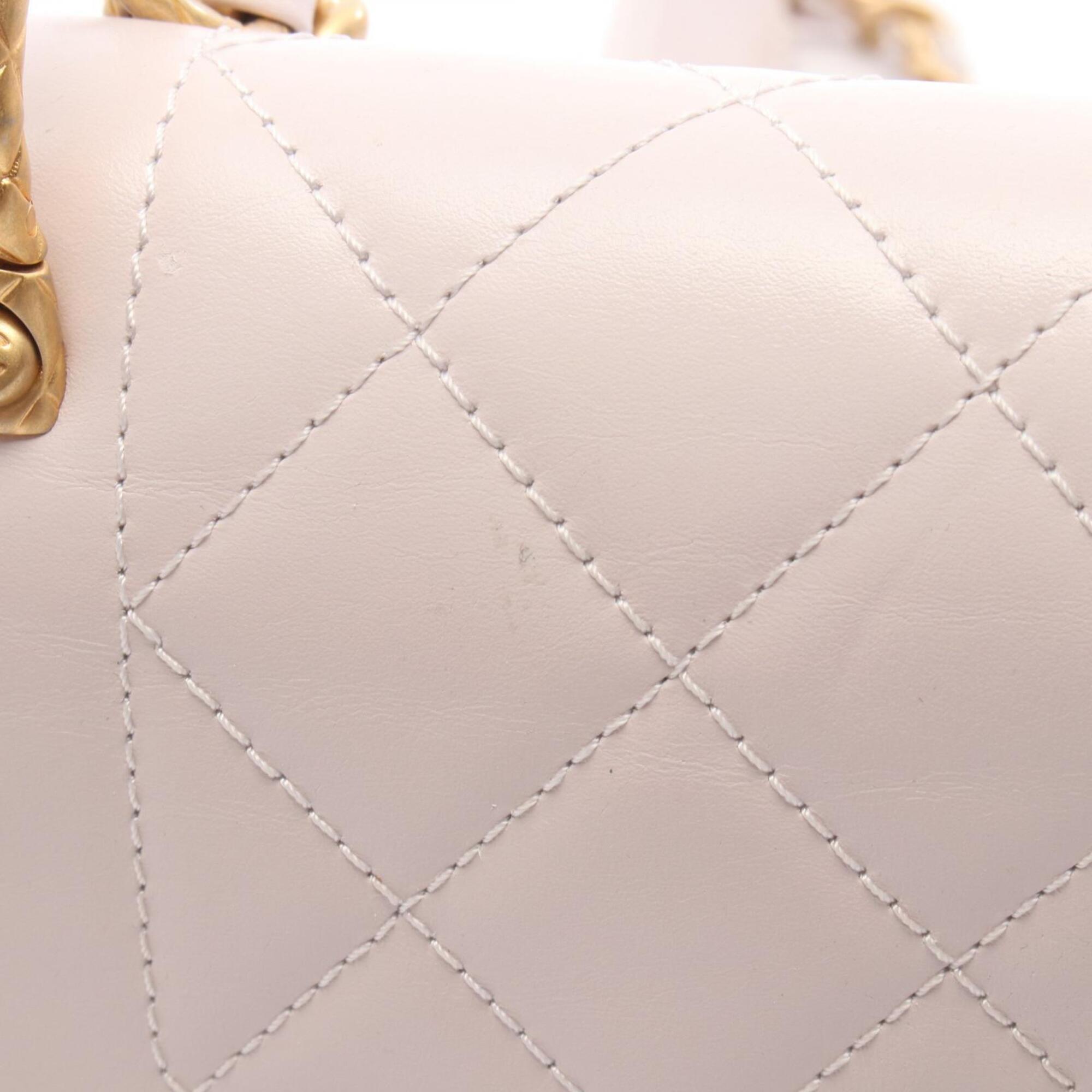 Chanel Matelasse Pink Leather Handbag Shoulder Bag (Pre-Owned)