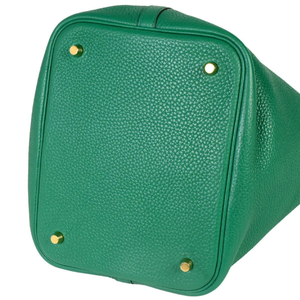 Hermes Green Taurillon Clemence Leather Handbag (Pre-Owned)