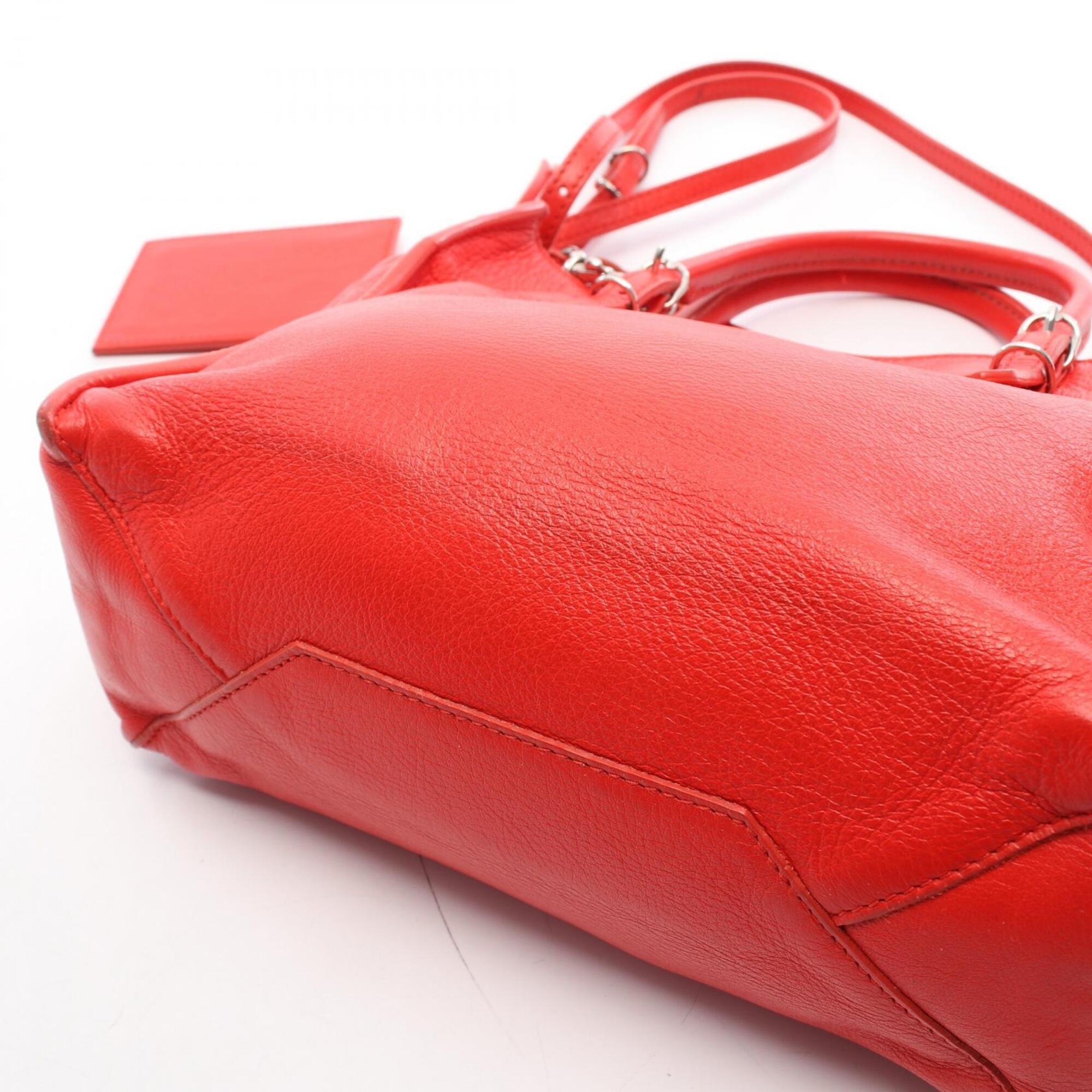 Balenciaga Red Color Leather Handbag (Pre-Owned)