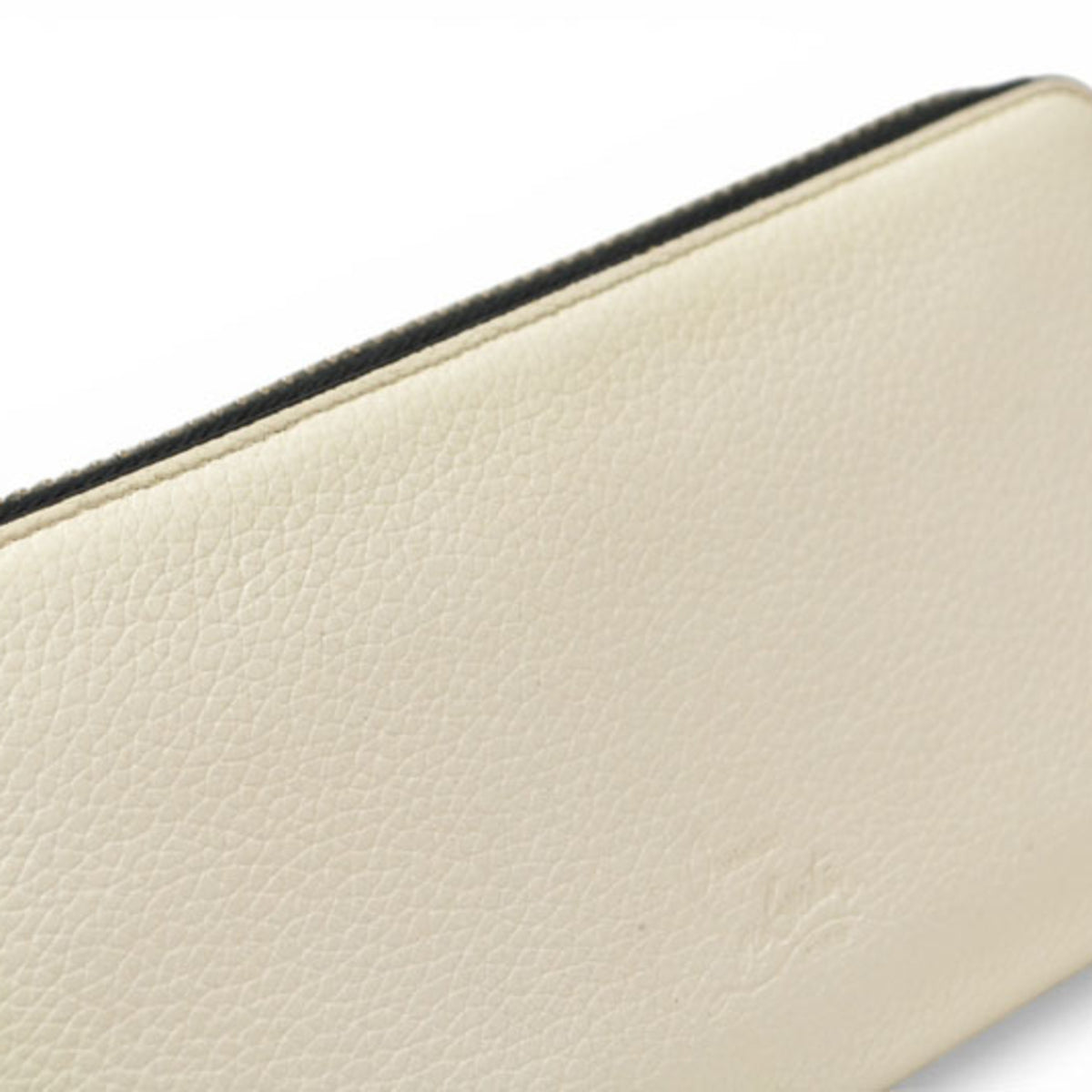 Christian Louboutin White Leather Long Wallet (Bi-Fold) (Pre-Owned)