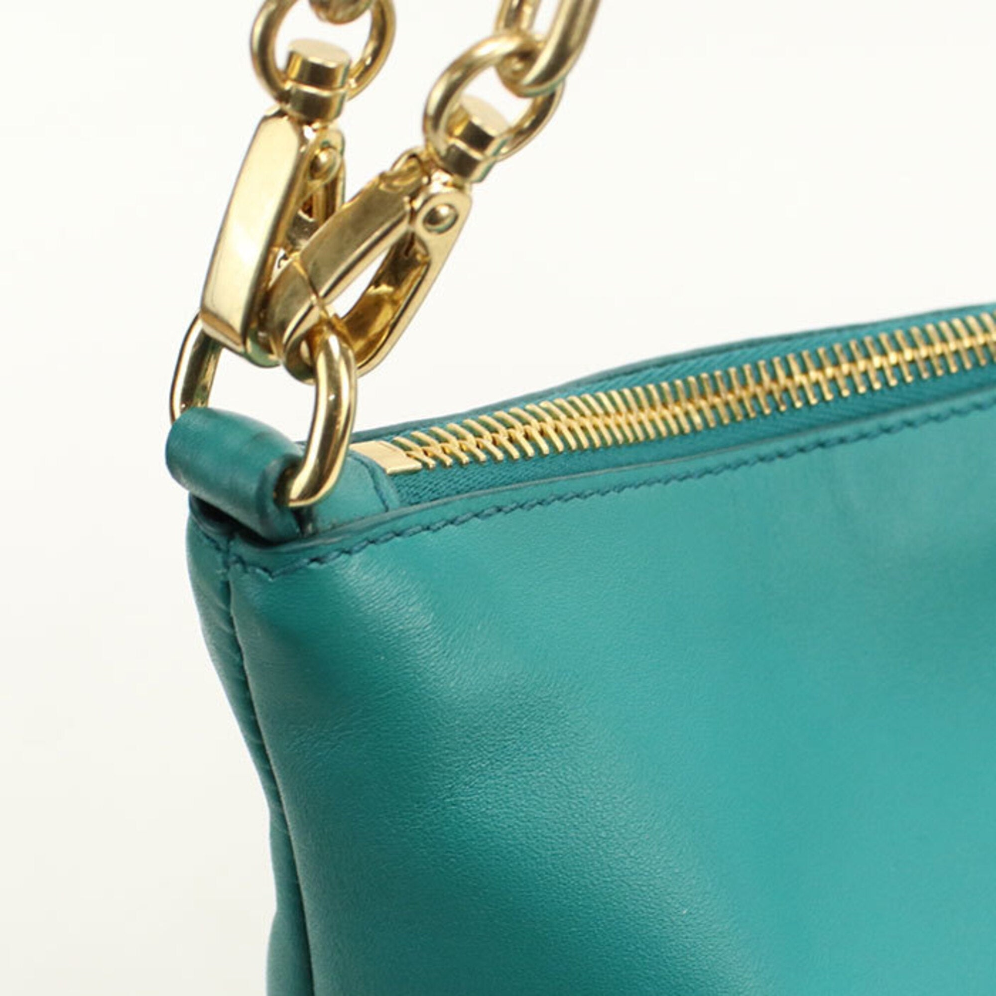 Miu Miu Green Leather Shoulder Bag (Pre-Owned)