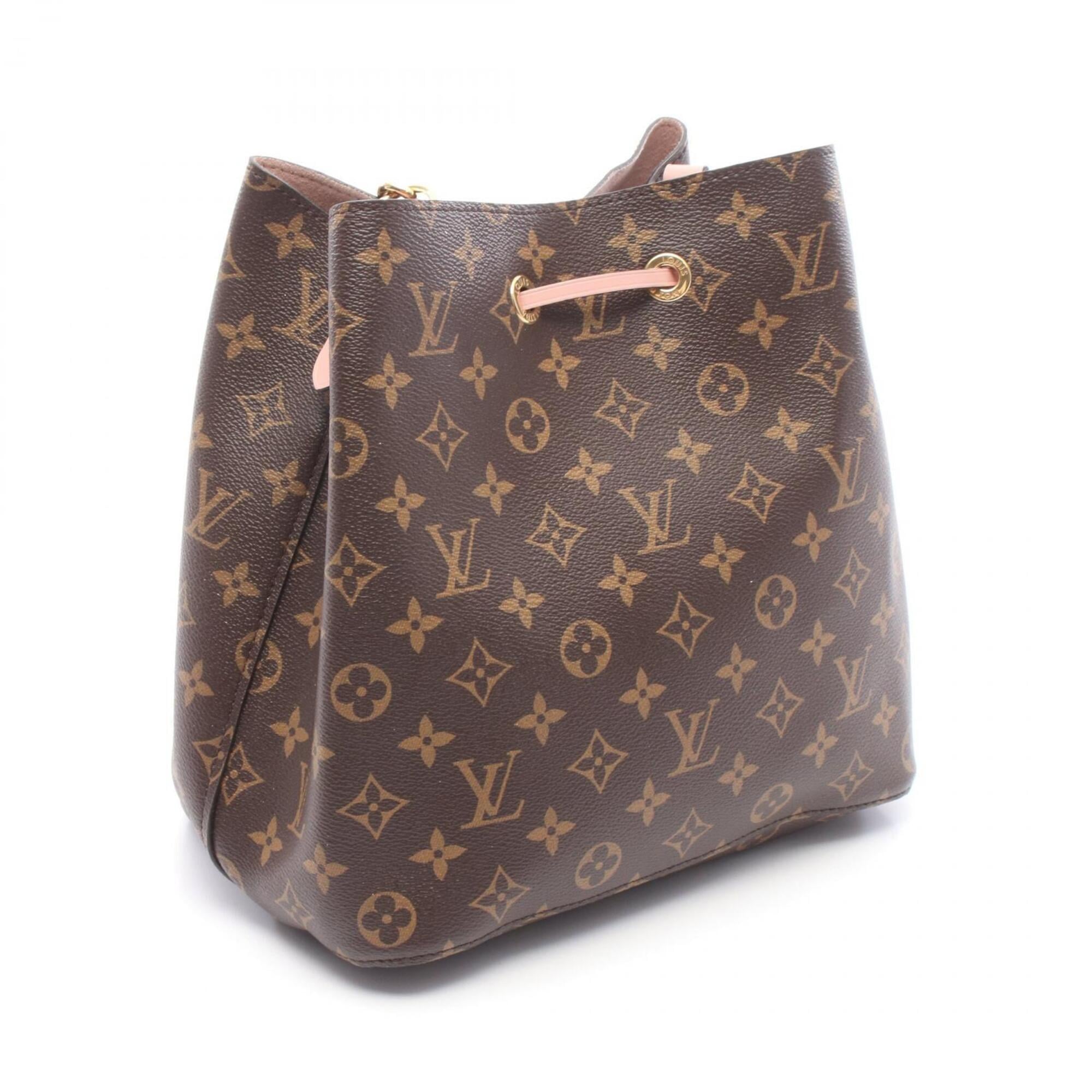 Louis Vuitton Brown Pink Rose Poudre Coated Canvas Leather Handbag Shoulder Bag (Pre-Owned)