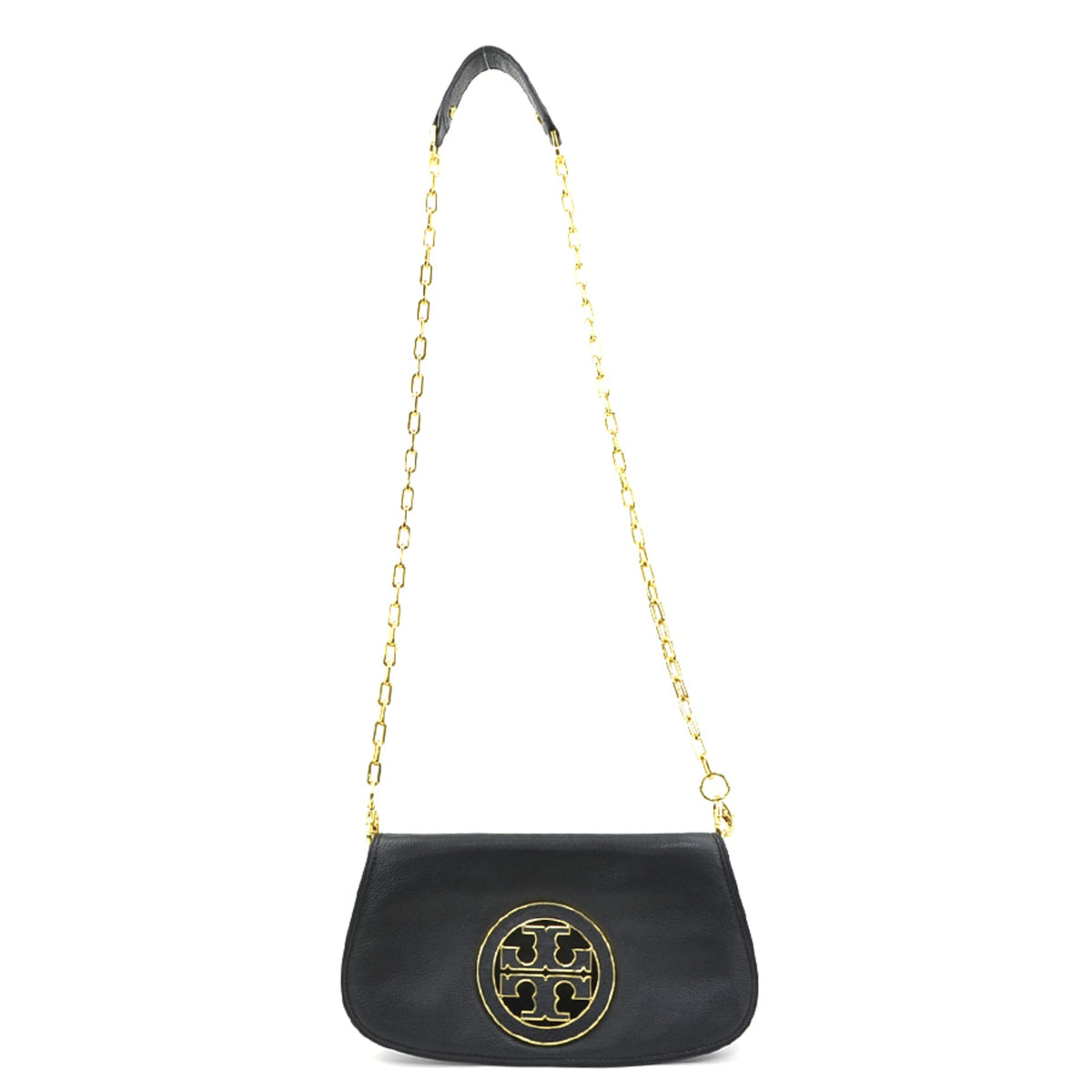 Tory Burch Black Leather Shoulder Bag (Pre-Owned)
