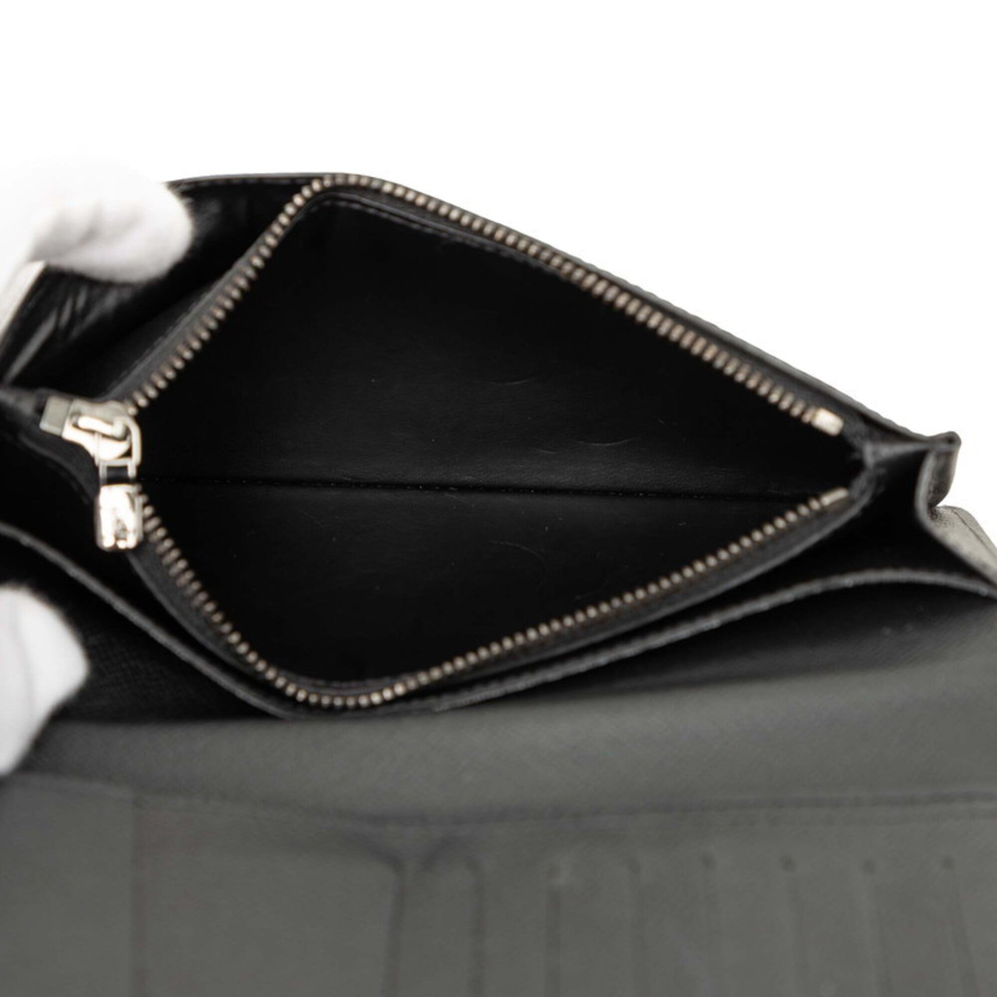 Louis Vuitton Black Pvc Leather Long Wallet (Bi-Fold) (Pre-Owned)