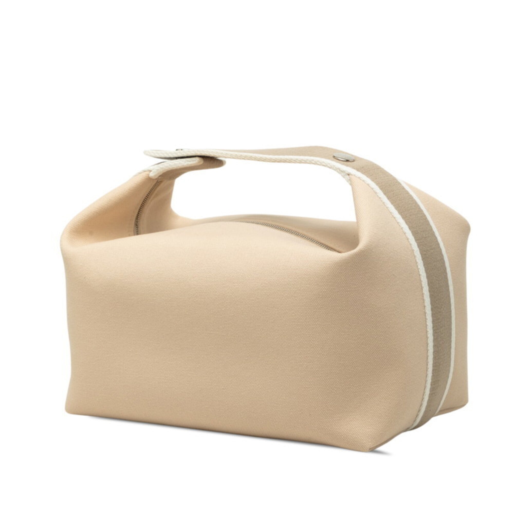 Hermes Beige Gray Cotton Handbag Pouch (Pre-Owned)