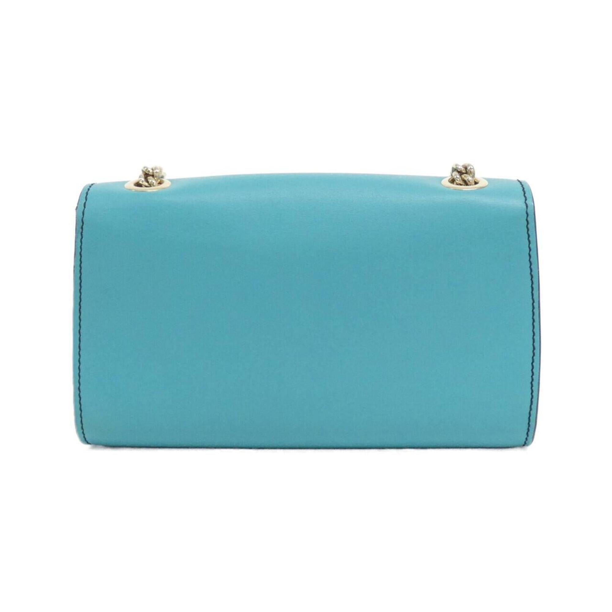 Gucci Light Blue Leather Shoulder Bag (Pre-Owned)