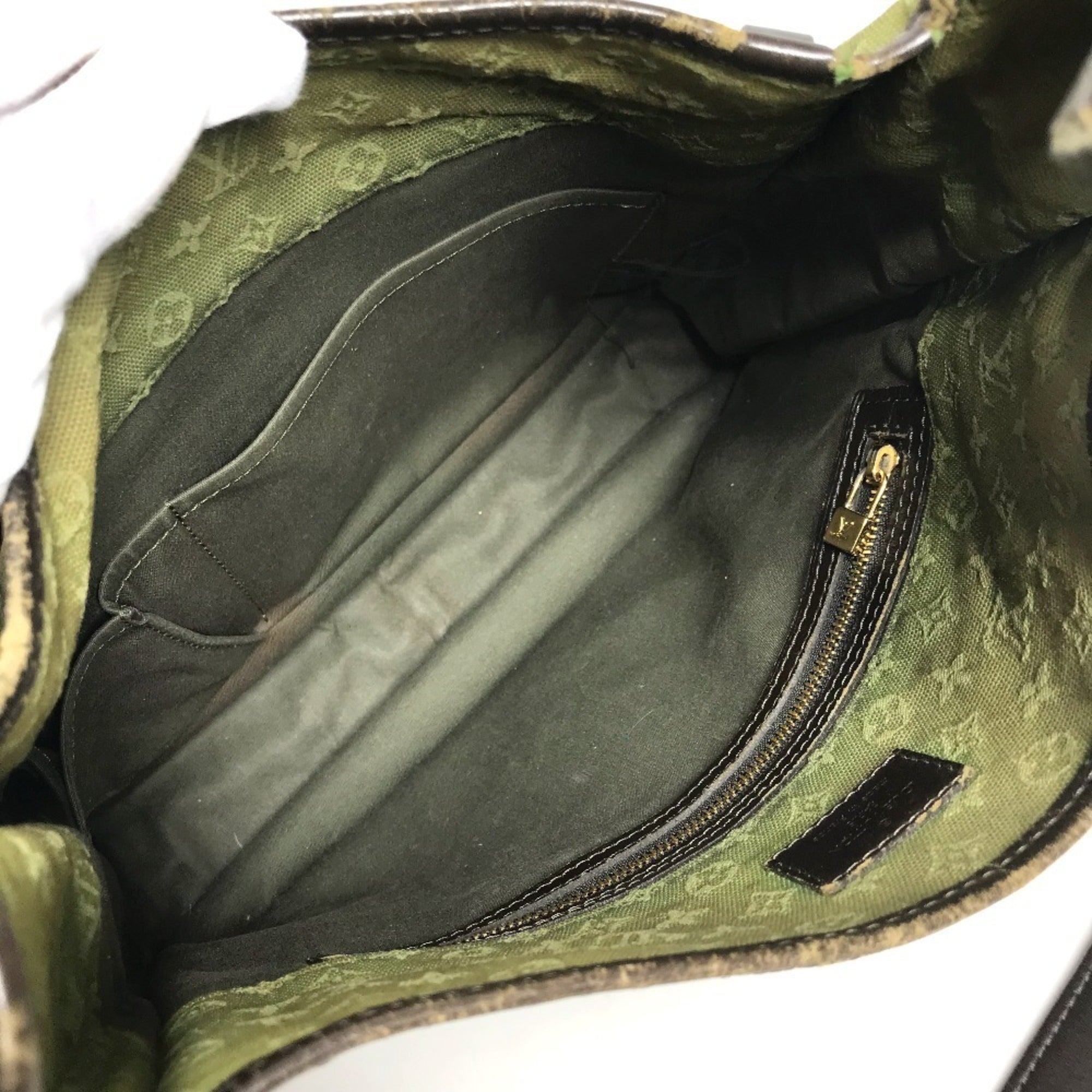 Louis Vuitton Khaki Monogram Mini Canvas Shoulder Bag (Pre-Owned)