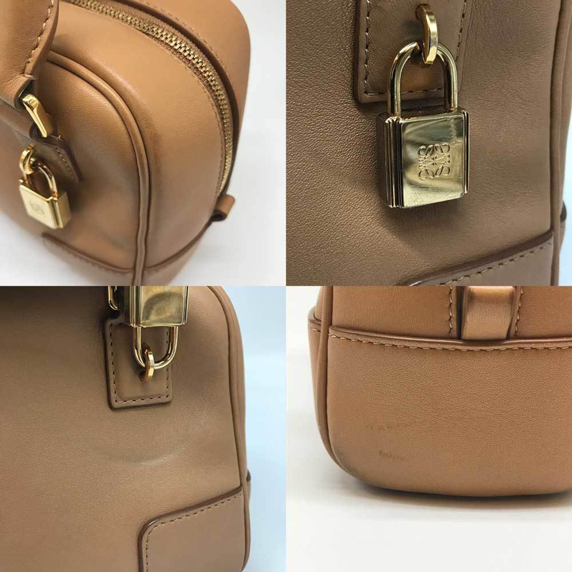 Loewe Amazona Beige Leather Handbag (Pre-Owned)