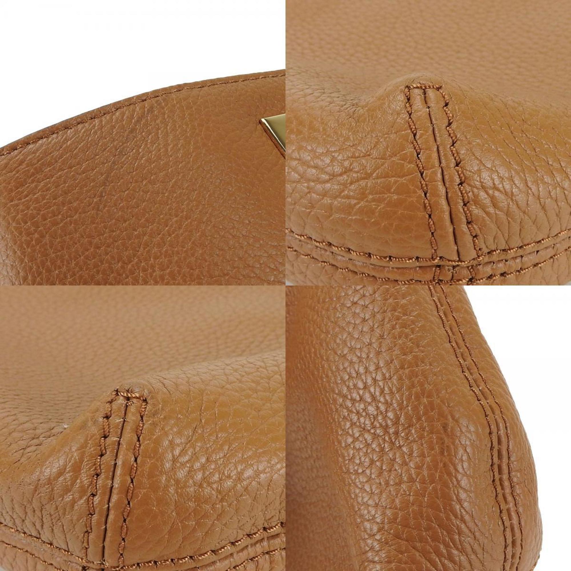 Michael Kors Camel Leather Clutch Bag Handbag (Pre-Owned)