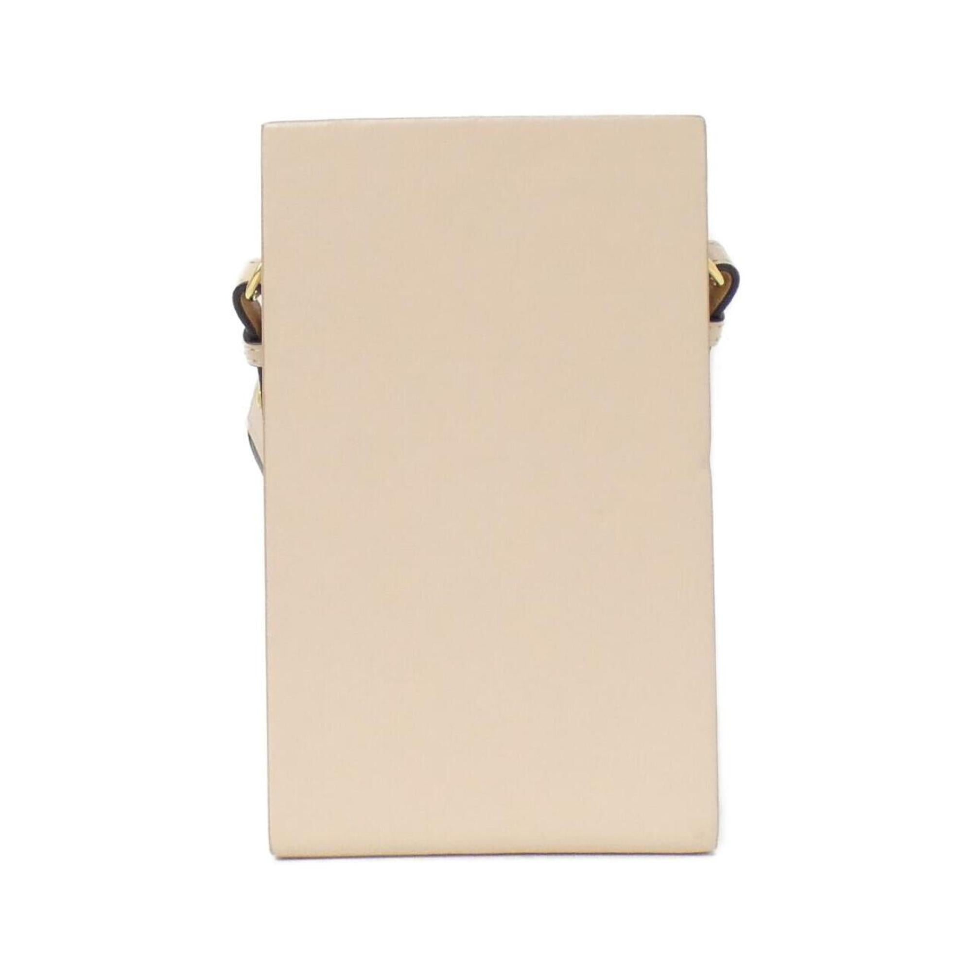 Fendi Gold Leather Shoulder Bag (Pre-Owned)